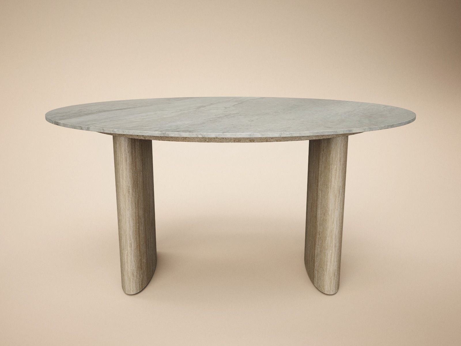 SOLACE+CO Elin Sintered Stone Effect Oval Coffee Table