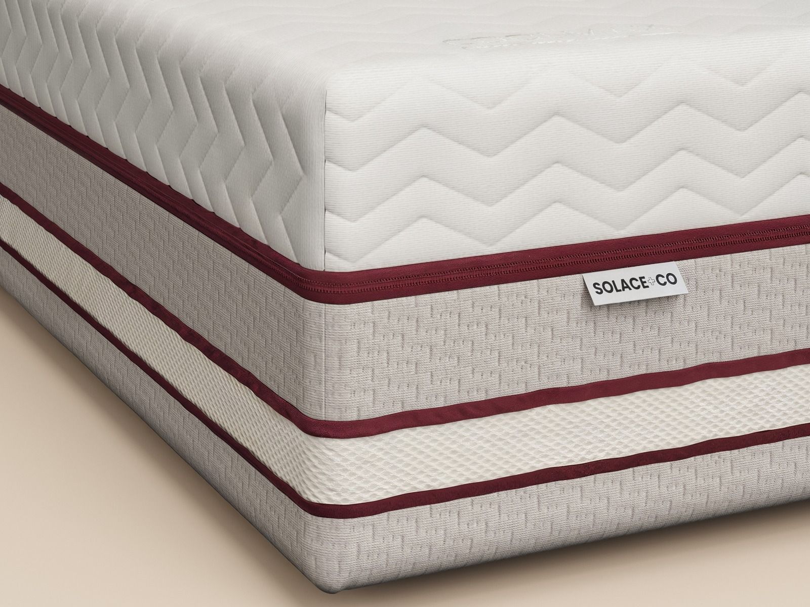 SOLACE+CO 1000 Pocket Sprung Hybrid Mattress with COOLMAX