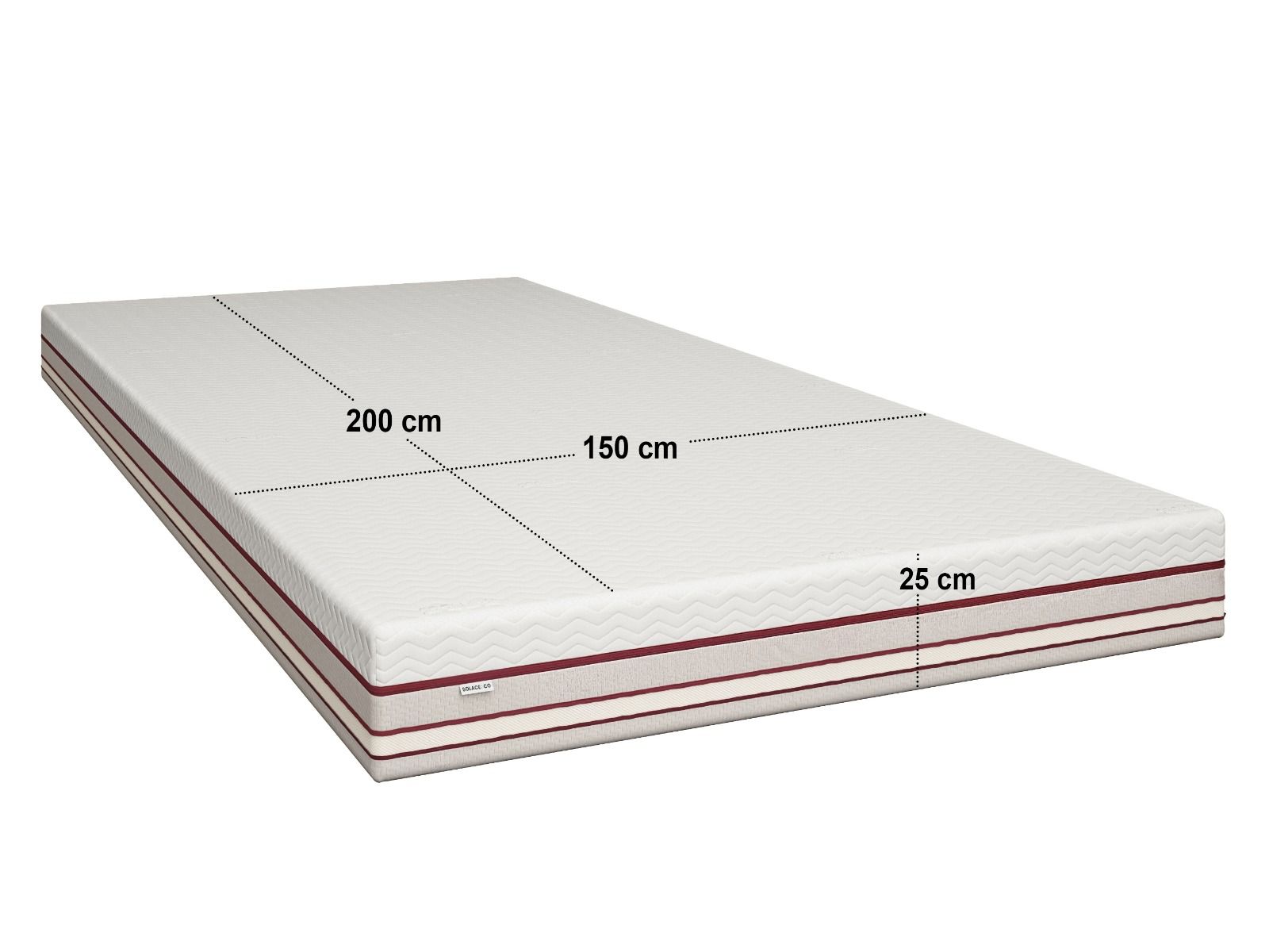 SOLACE+CO 1000 Pocket Sprung Hybrid Mattress with COOLMAX