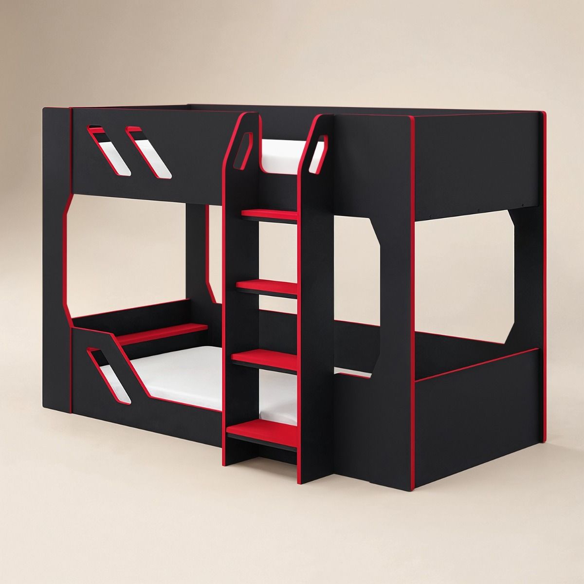 Recoil Shuttle Gaming Bunk Bed Black & Red