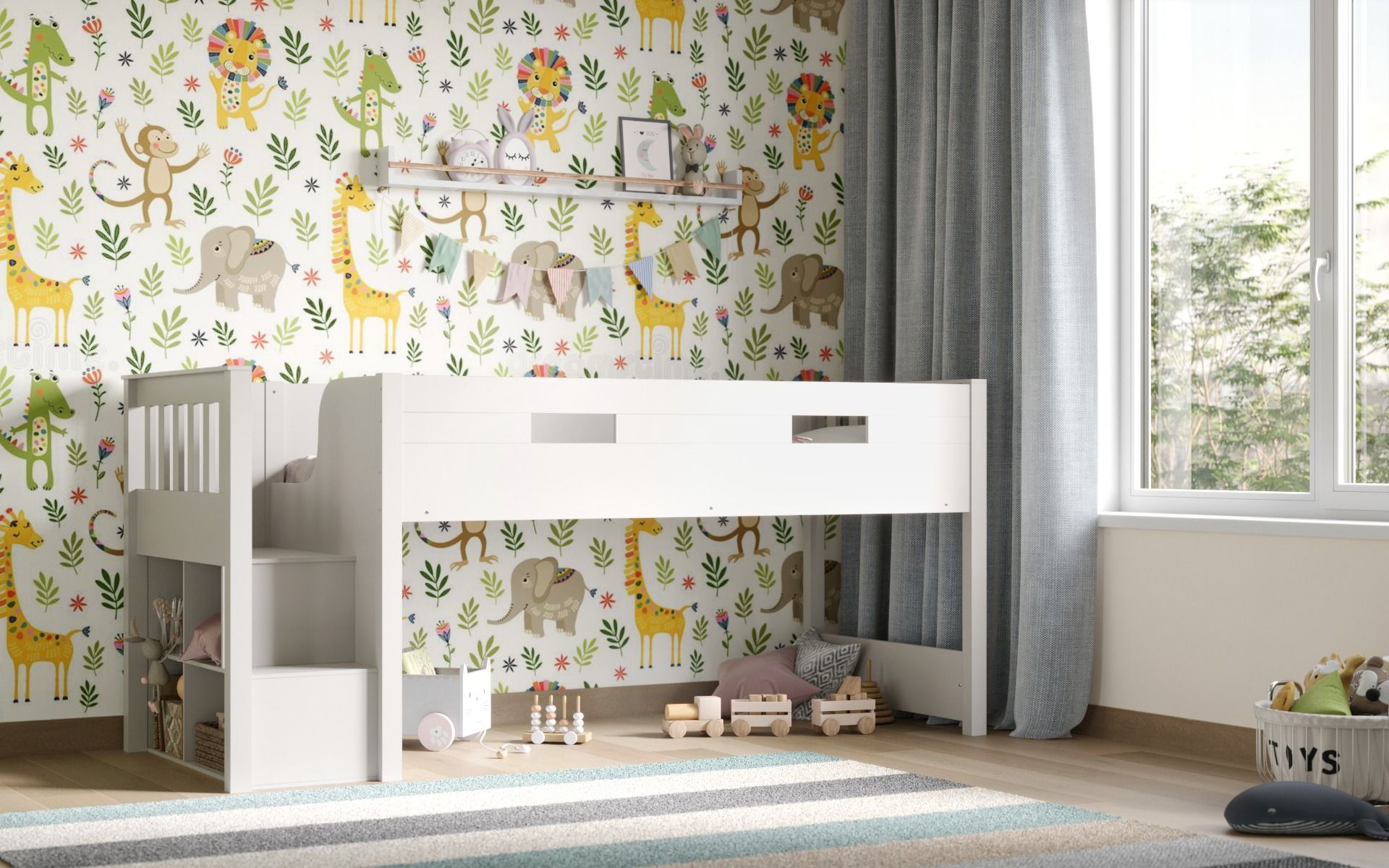 Flair Charlie Staircase Mid Sleeper Bed