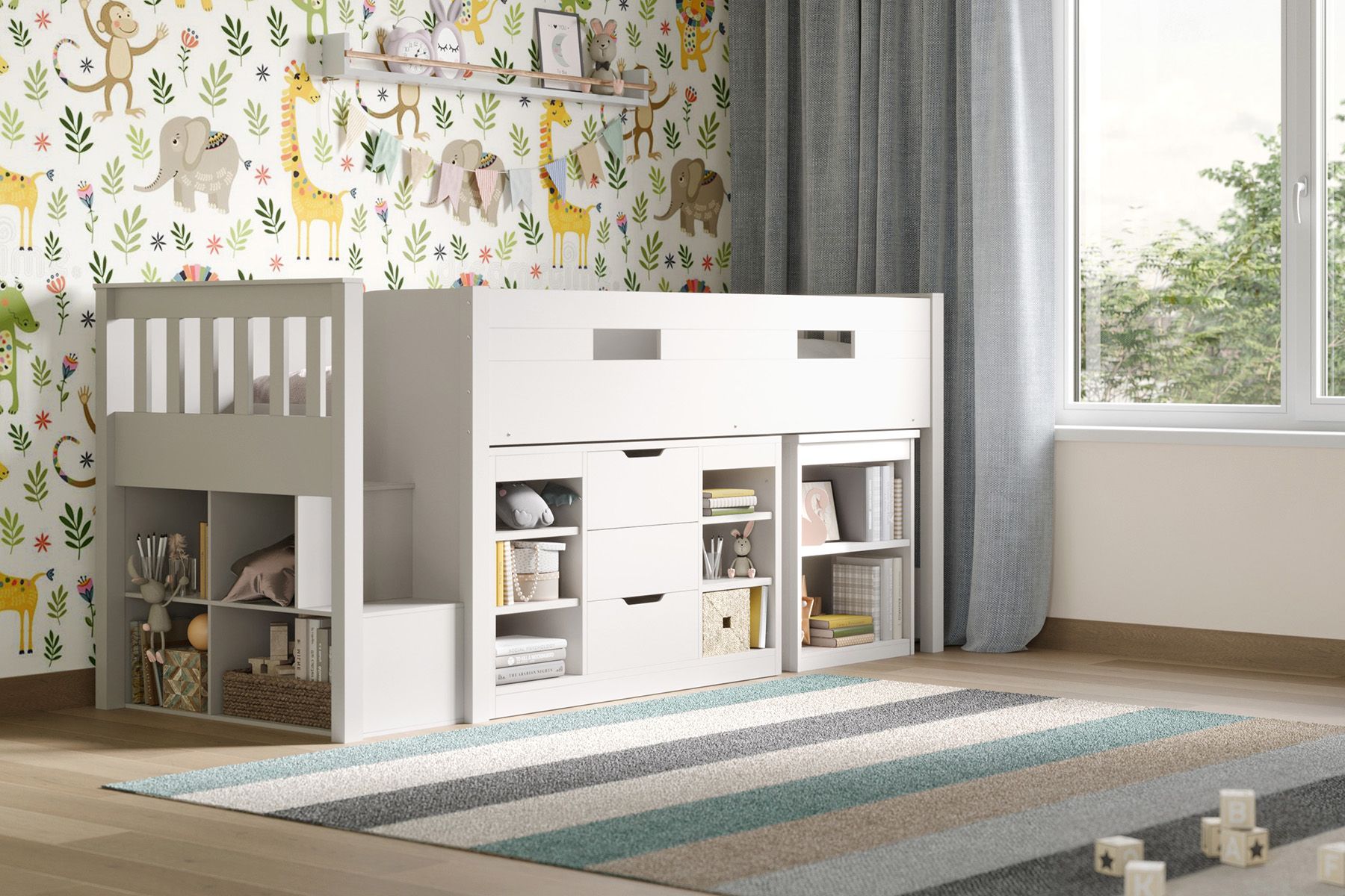 Flair Charlie Staircase Mid Sleeper Storage Set