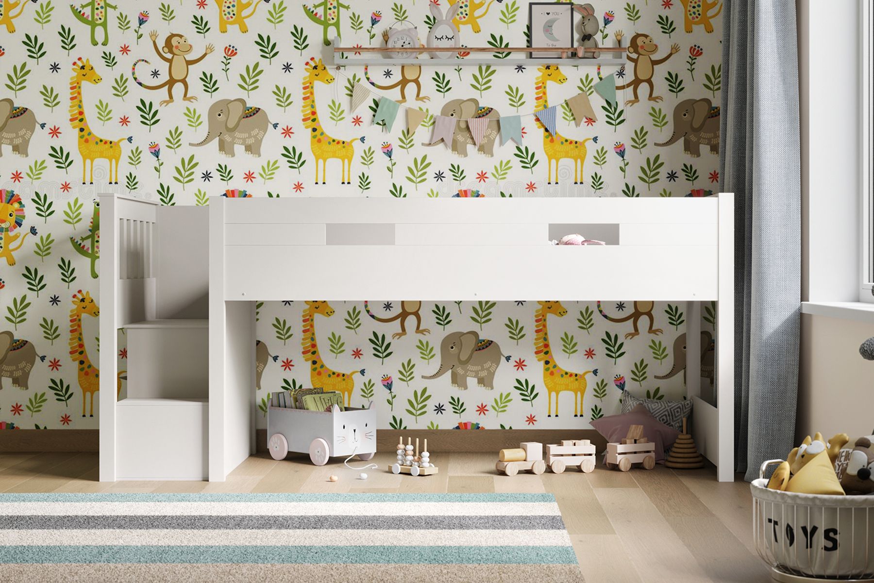 Flair Charlie Staircase Mid Sleeper Bed