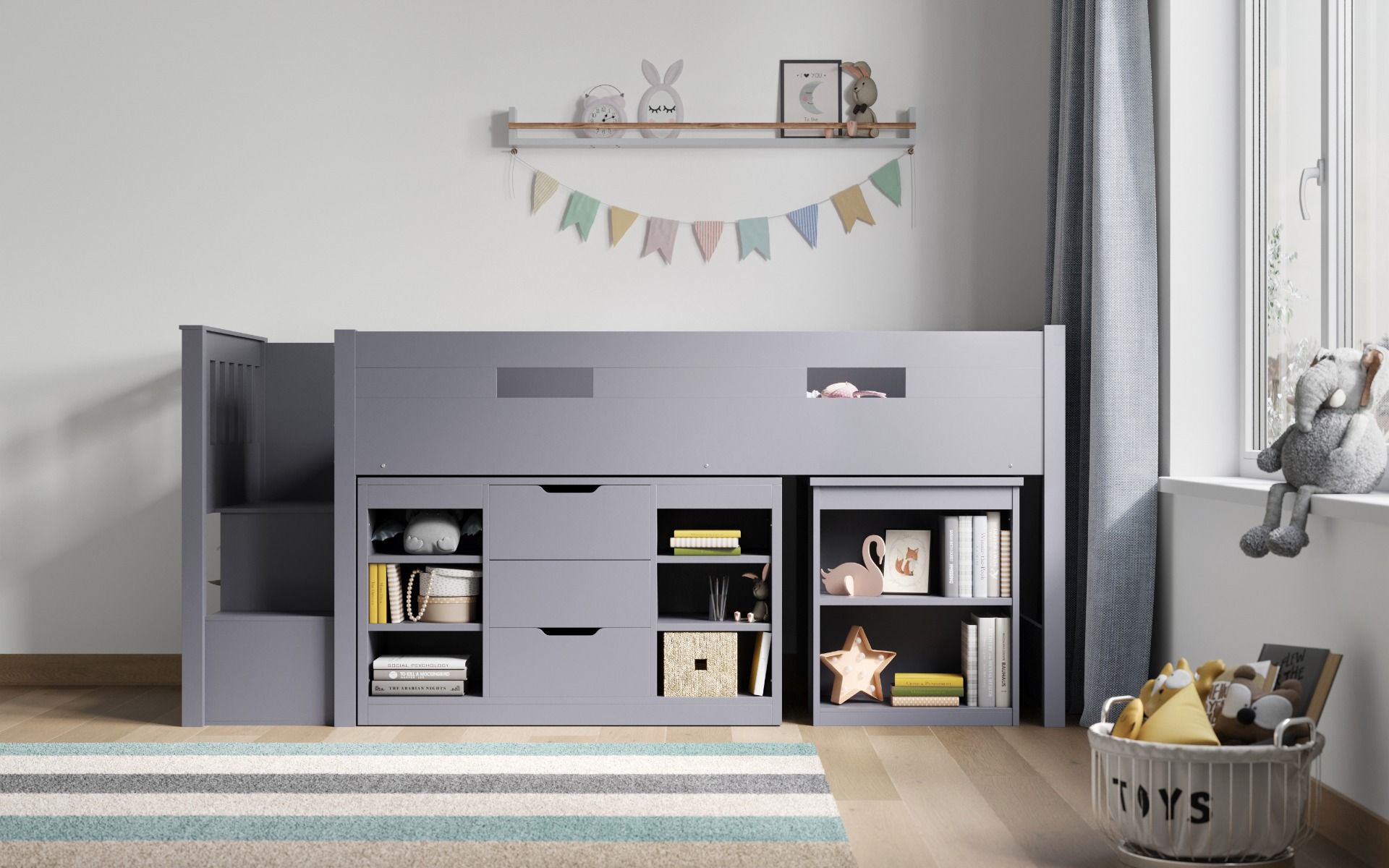 Flair Charlie Staircase Mid Sleeper Storage Set