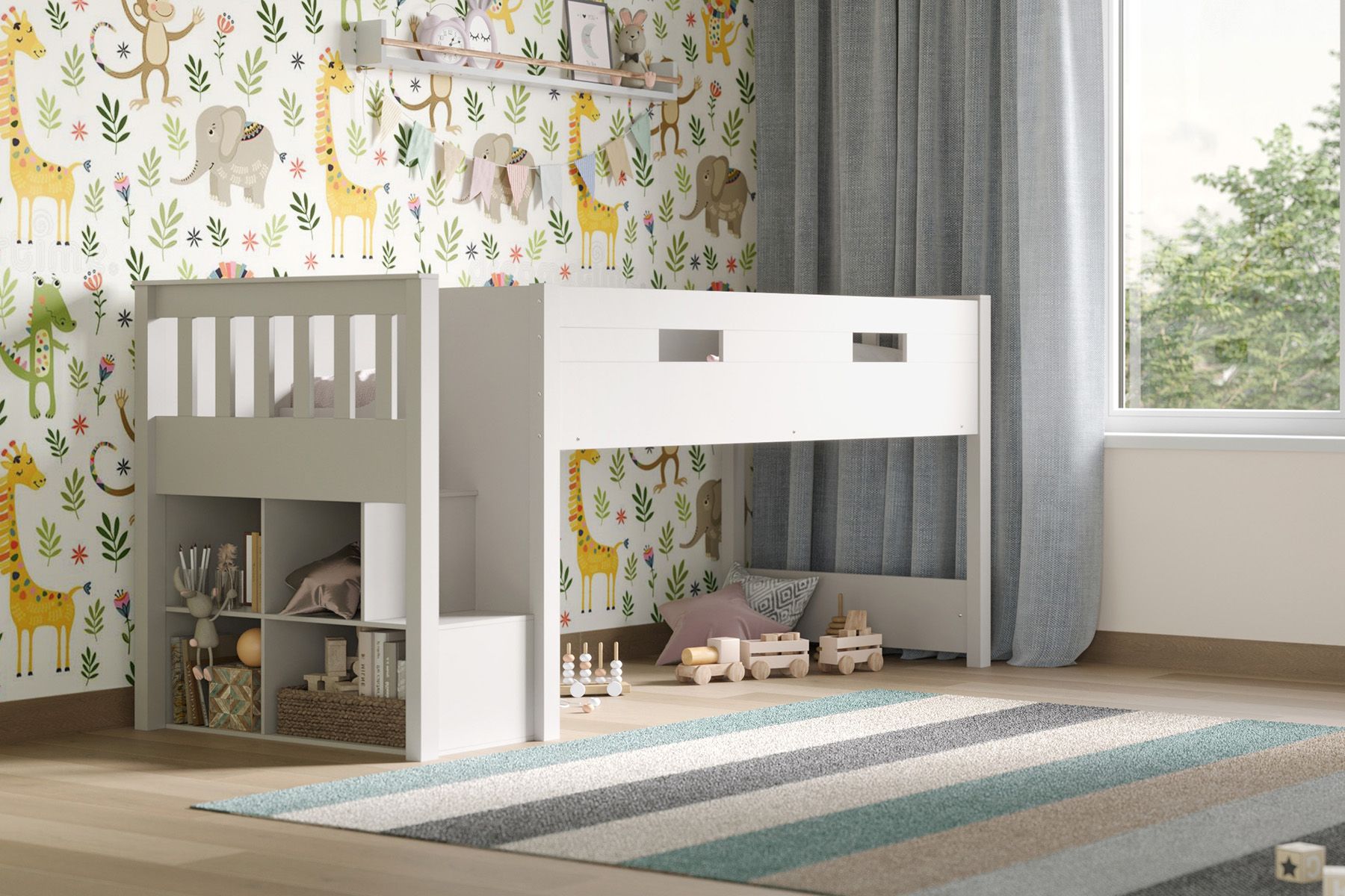 Flair Charlie Staircase Mid Sleeper Bed