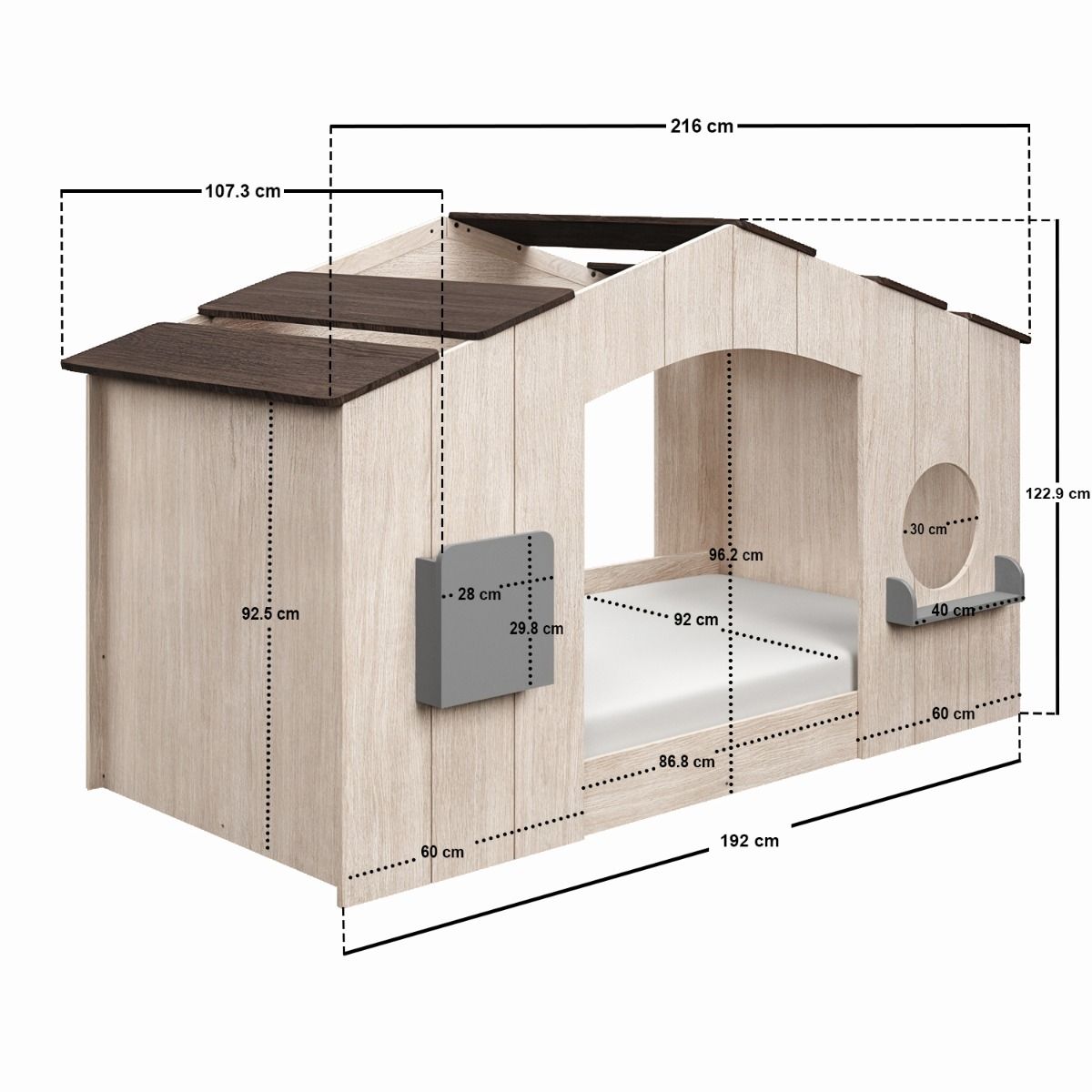 Flair Frankie Wooden House Bed