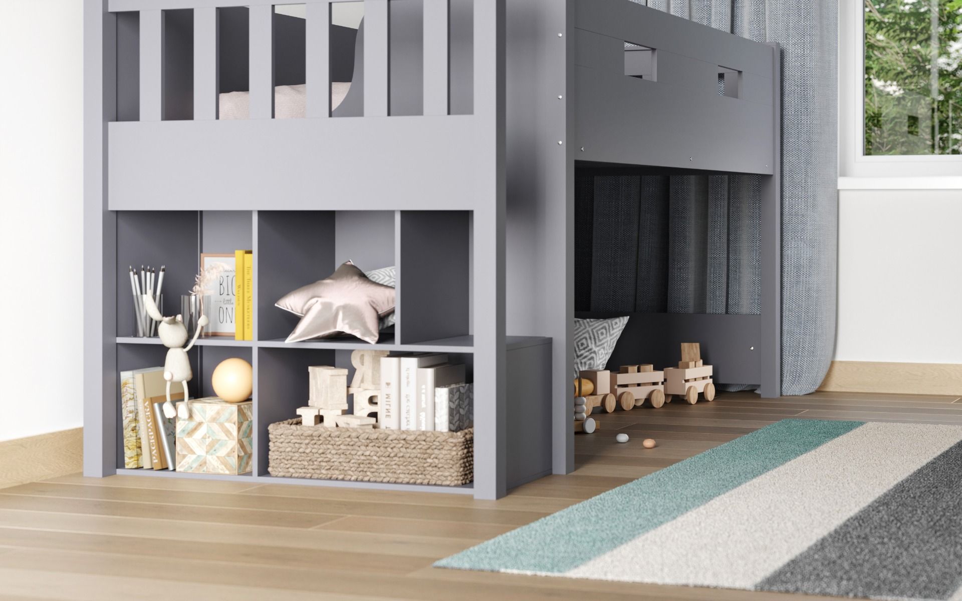 Flair Charlie Staircase Mid Sleeper Bed