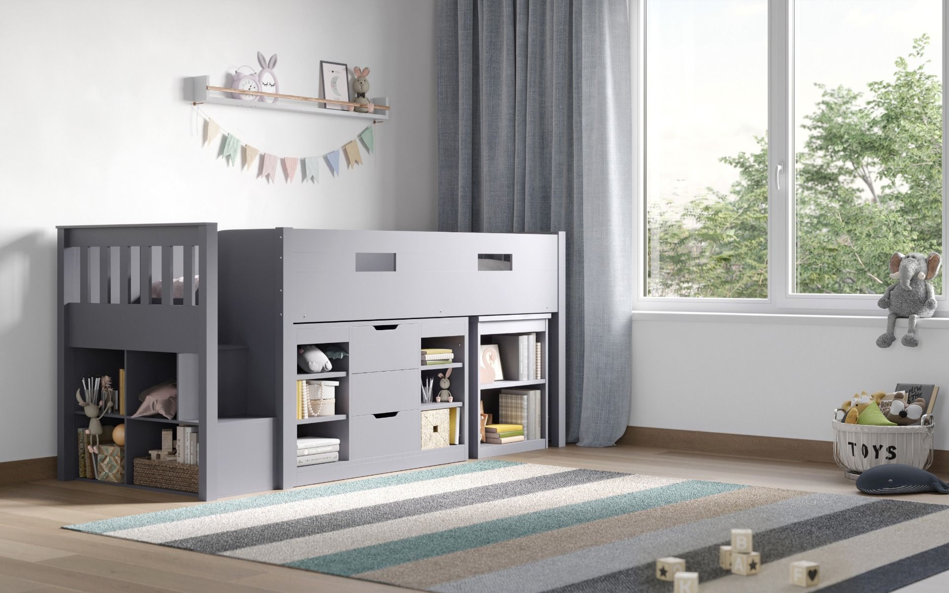 Flair Charlie Staircase Mid Sleeper Storage Set