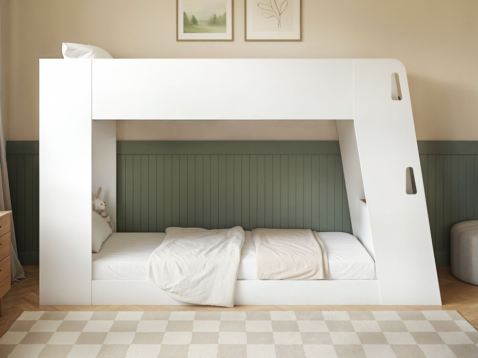 Flair Fern Bunk Bed White & Oak