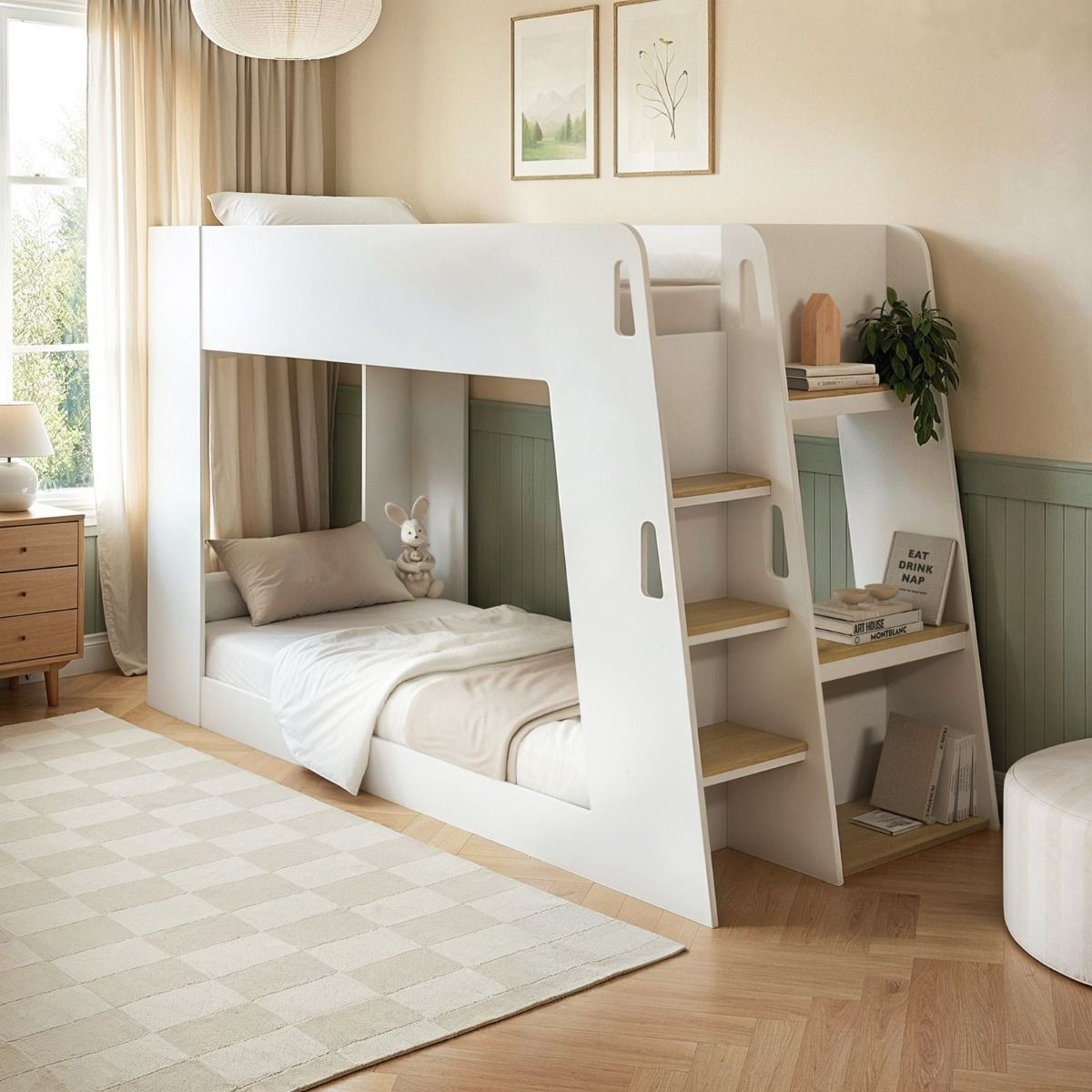 Flair Fern Bunk Bed White & Oak
