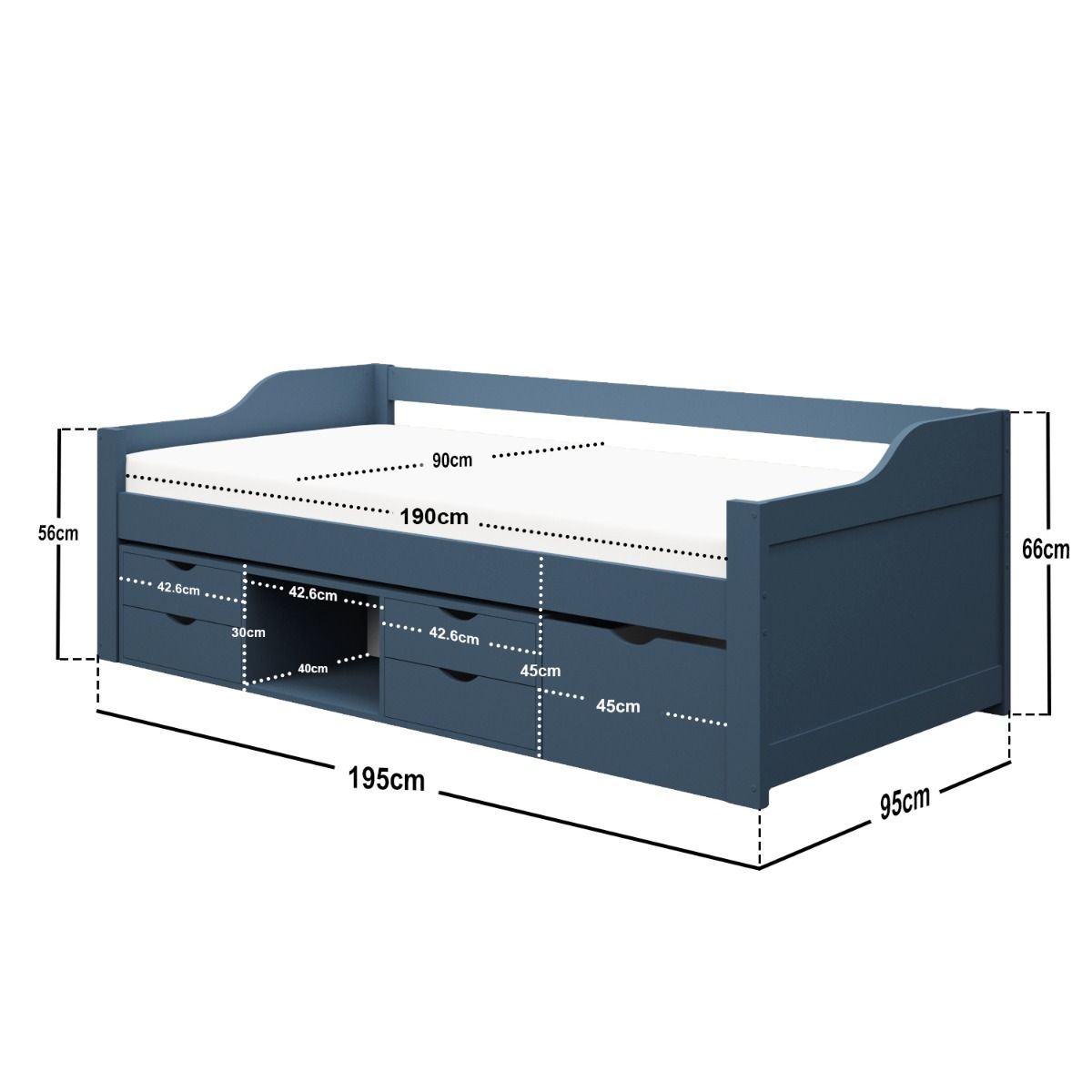Flair Blair Low Sleeper Bed with Storage