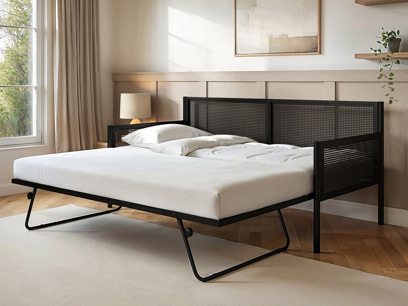 Flair Clay Metal Daybed with Trundle Black