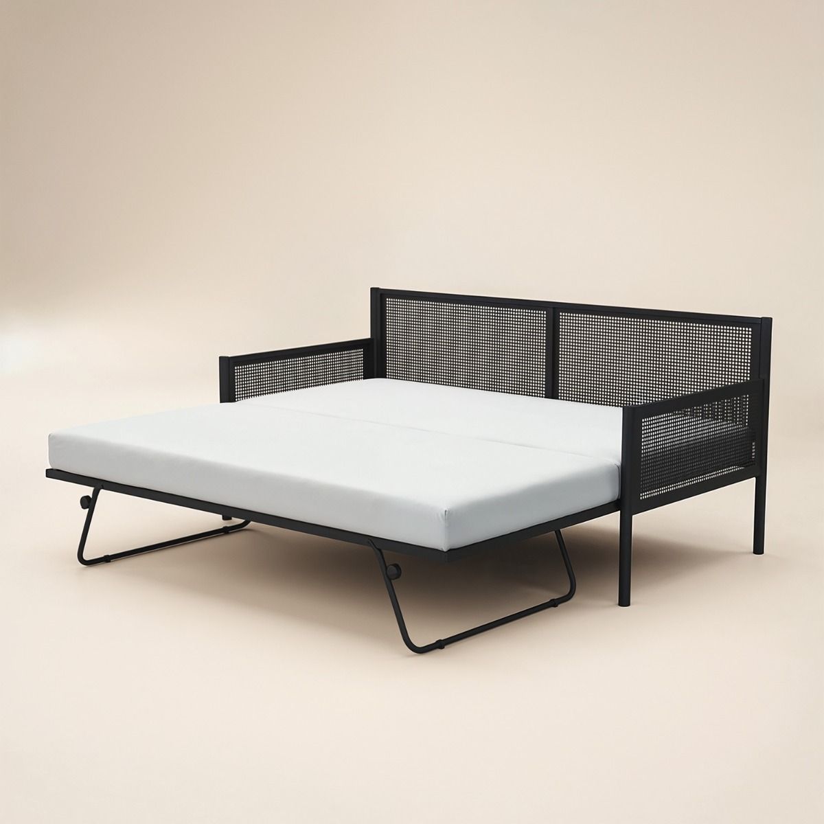 Flair Clay Metal Daybed with Trundle Black