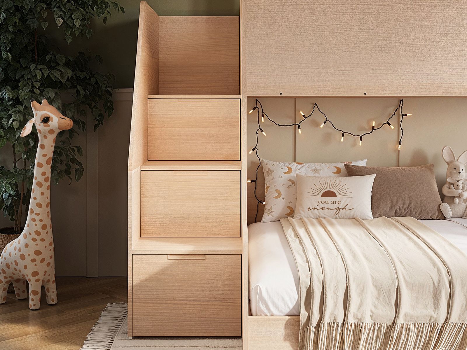 Flair Dreamland House Triple Bunk Bed with Staircase