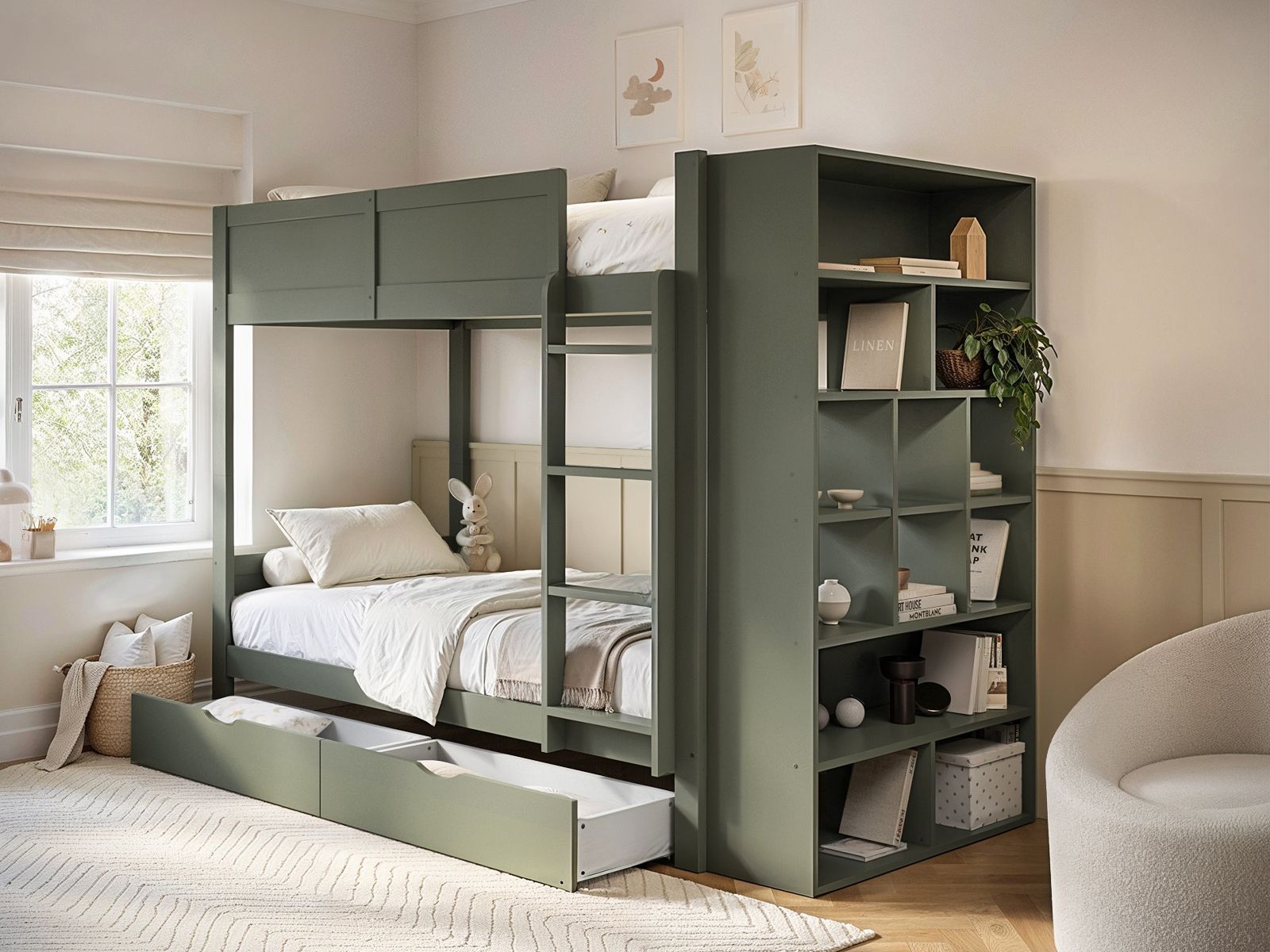 Flair Ruby Wooden Bunk Bed with Storage