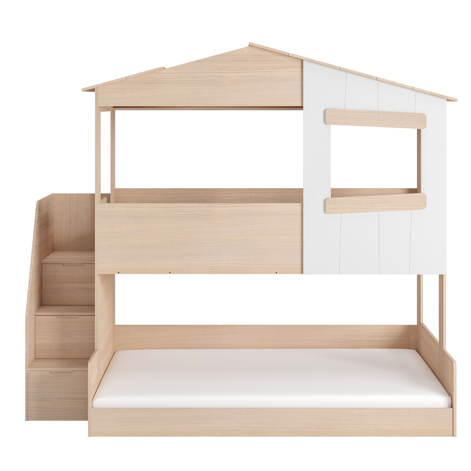 Flair Dreamland House Triple Bunk Bed with Staircase