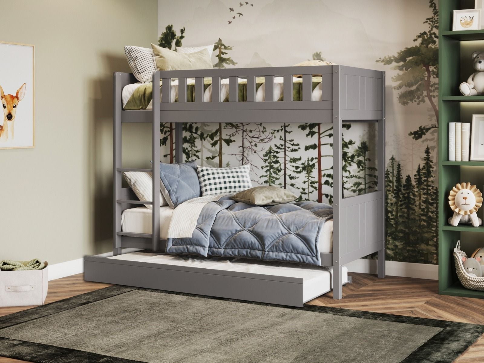 Flair Bea Shorty Wooden Bunk Bed with Trundle