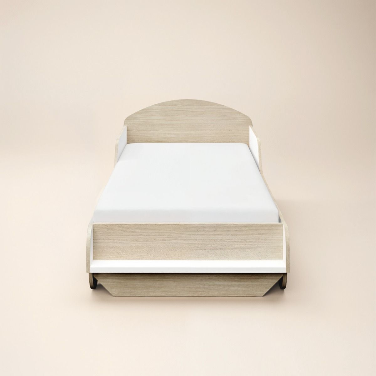 Flair Oliver Car Wooden Bed White & Oak