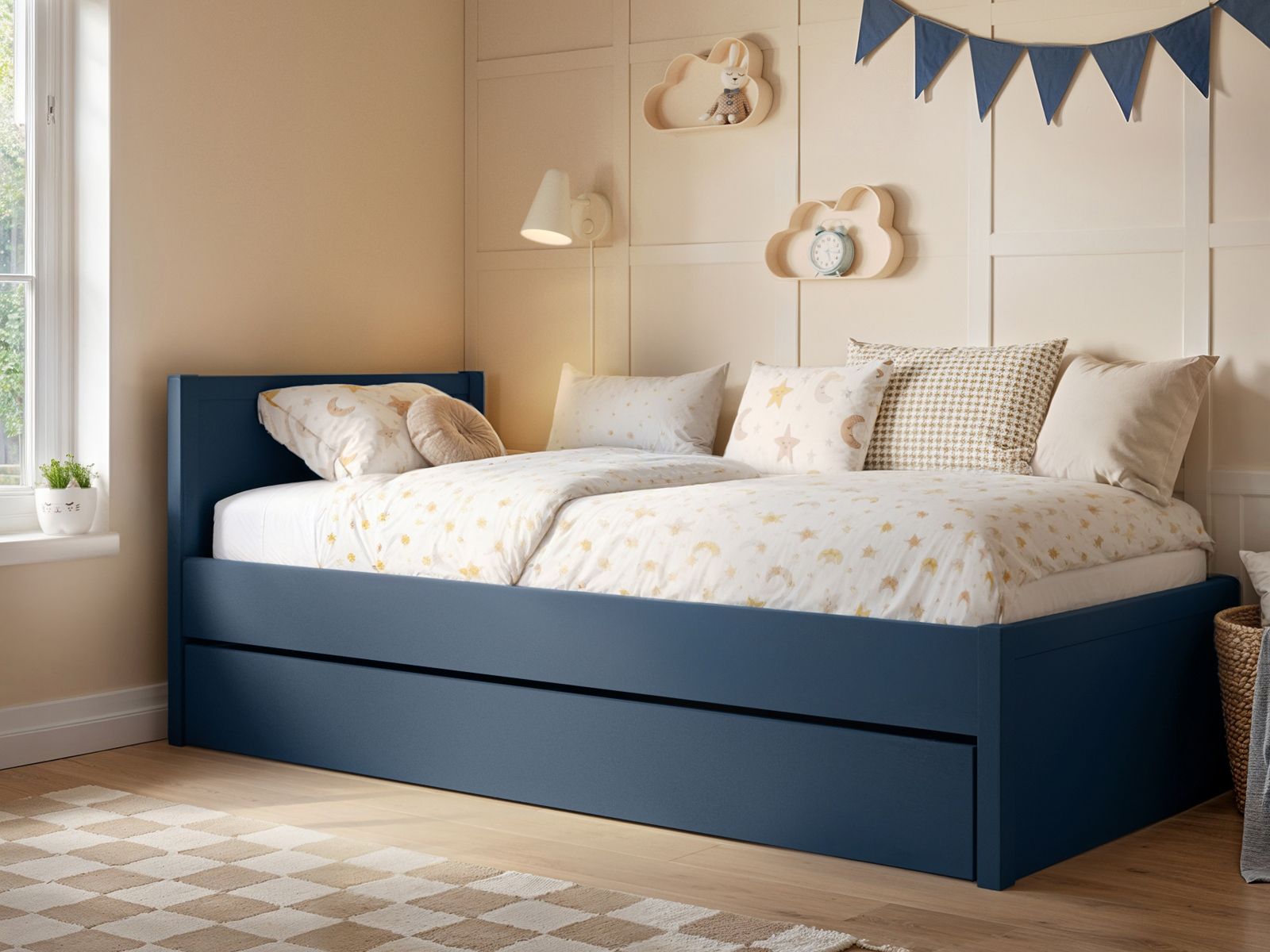 Flair Oli Single Wooden Bed with Drawers