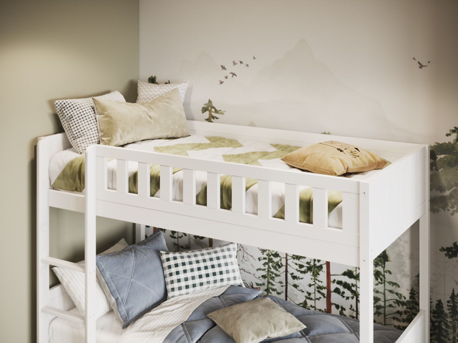Flair Bea Wooden Bunk Bed with Trundle