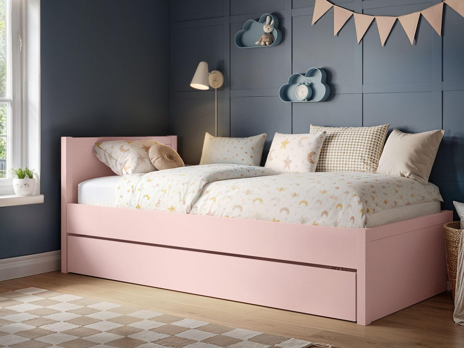 Flair Oli Single Wooden Bed with Drawers