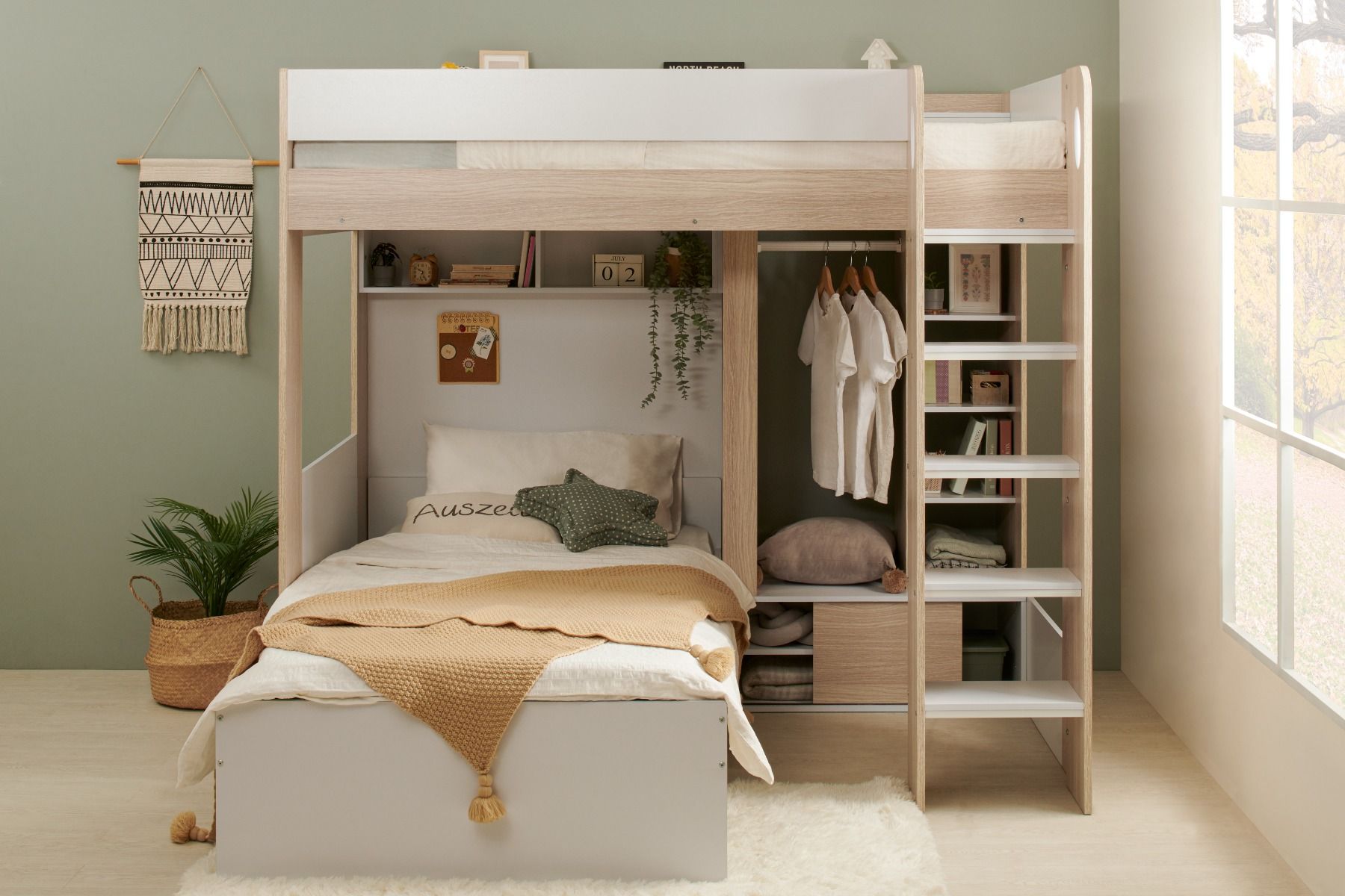 Flair Hampton L-Shaped Bunk Bed with Storage & Wardrobe