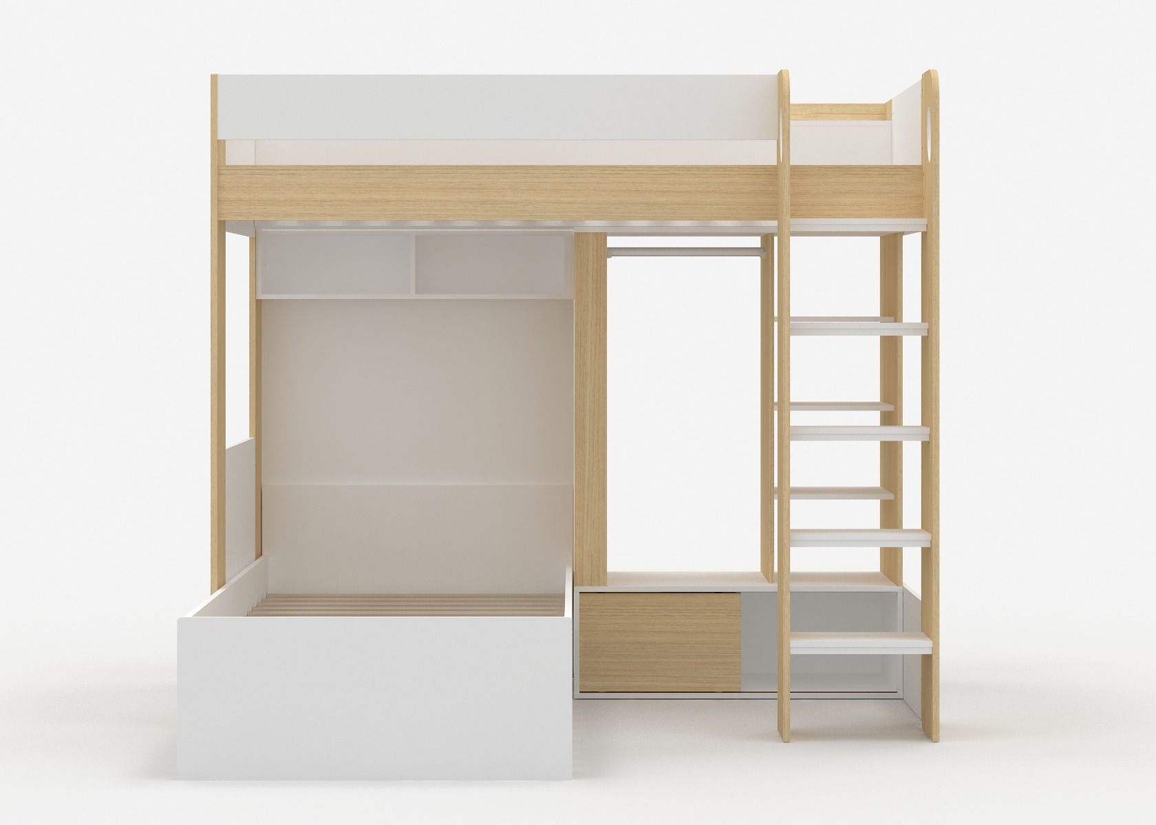 Flair Hampton L-Shaped Bunk Bed with Storage & Wardrobe