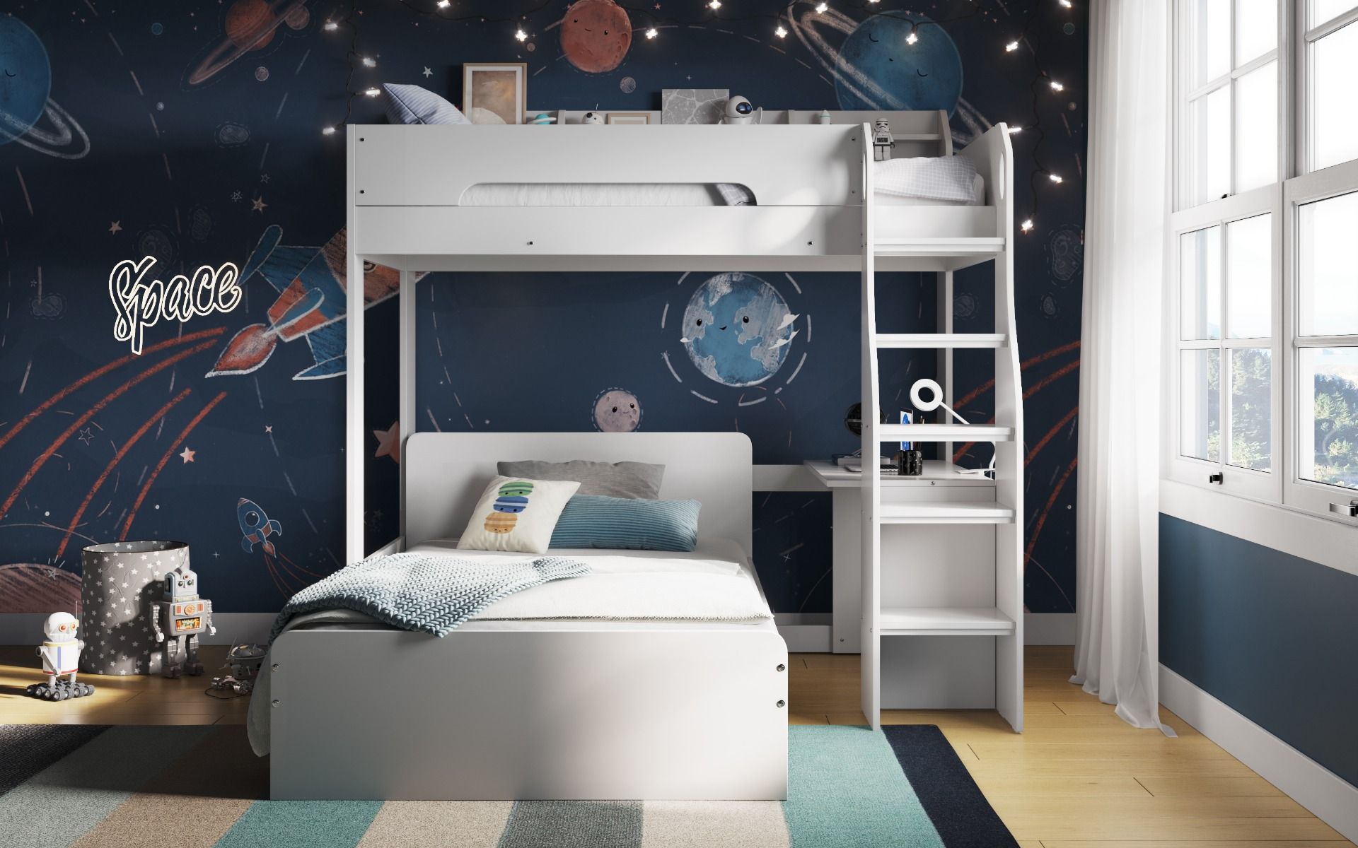 Flair Cosmic L Shaped Triple Bunk Bed