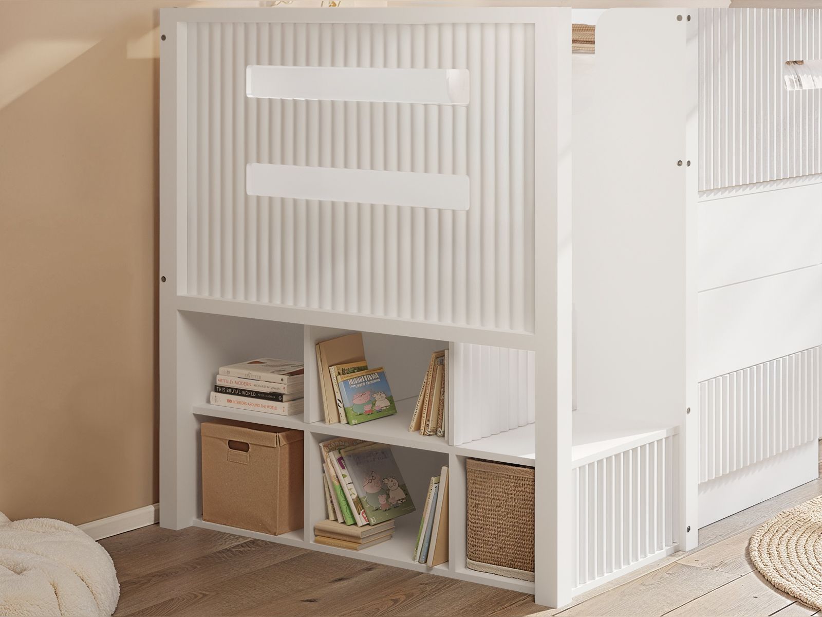 Flair Luca Ribbed Mid Sleeper Bed