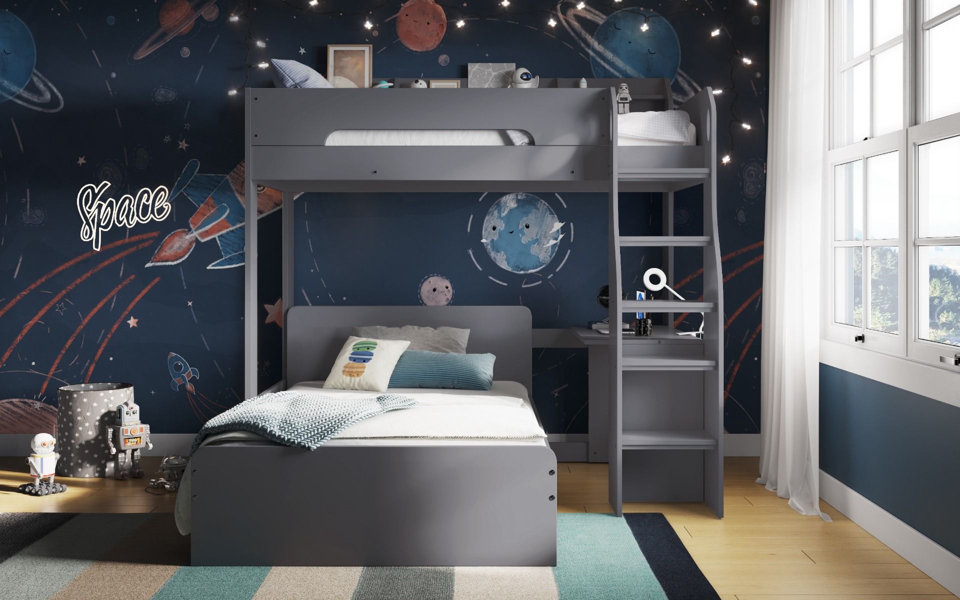 Flair Cosmic L Shaped Triple Bunk Bed