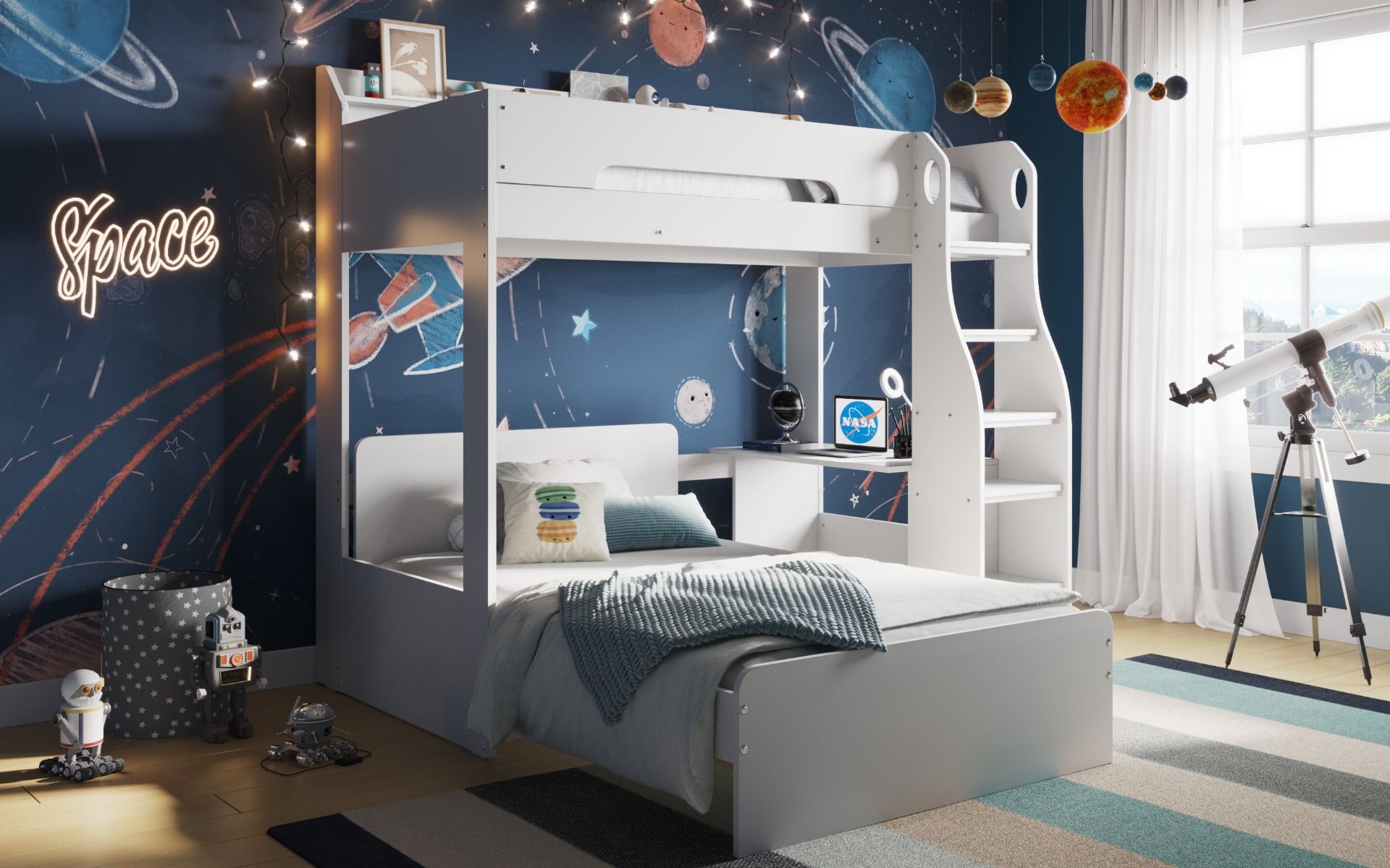 Flair Cosmic L Shaped Triple Bunk Bed