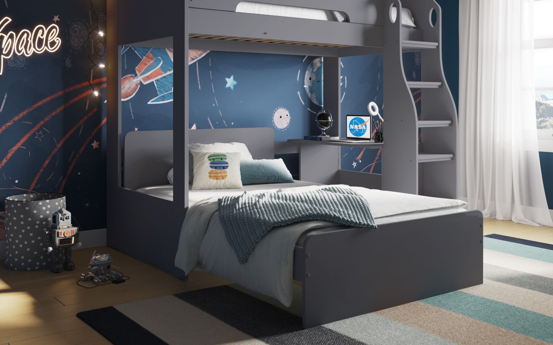 Flair Cosmic L Shaped Triple Bunk Bed