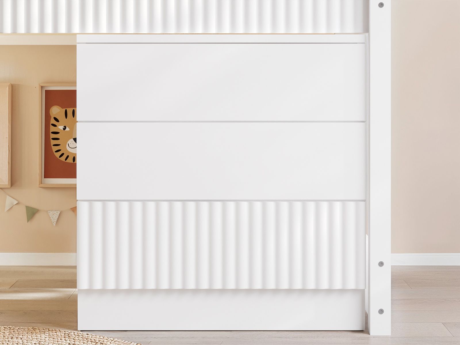 Flair Luca Ribbed Mid Sleeper Bed