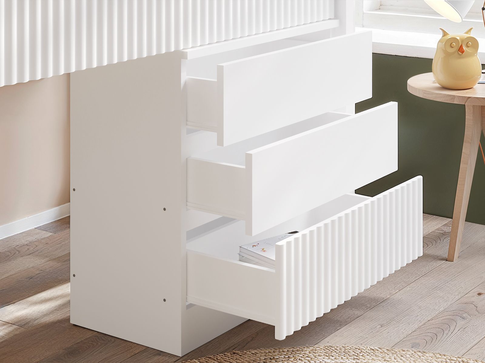 Flair Luca Ribbed Mid Sleeper Bed