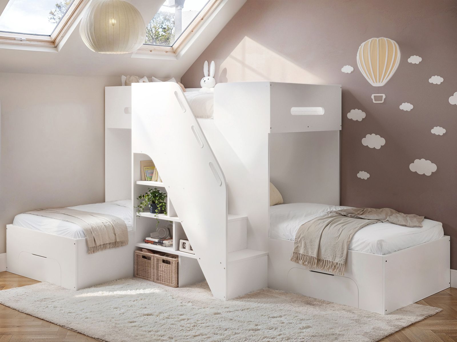 Flair Mason Staircase Triple Sleeper with Storage