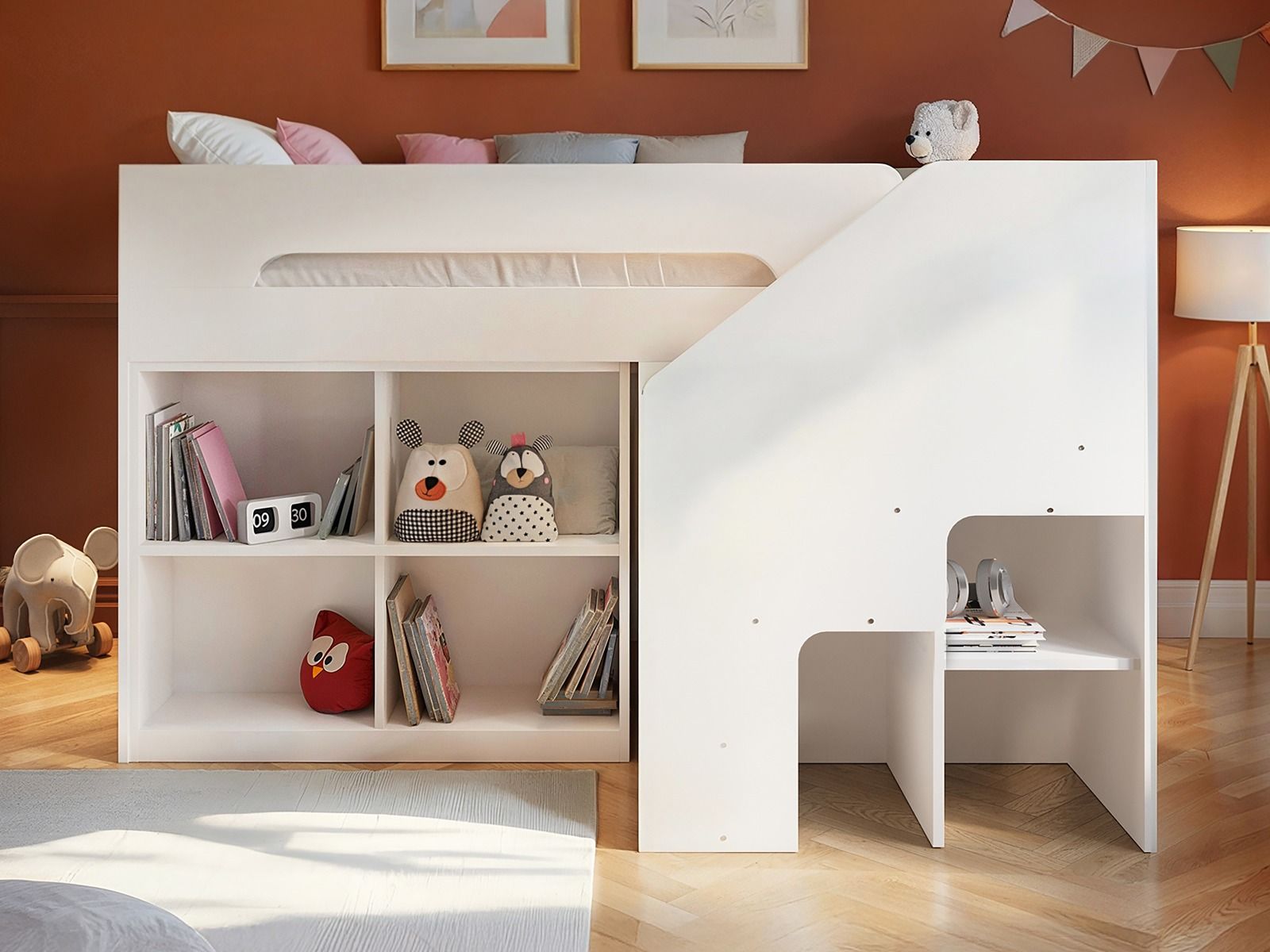 Flair Quinn Staircase Mid Sleeper Bed with Storage