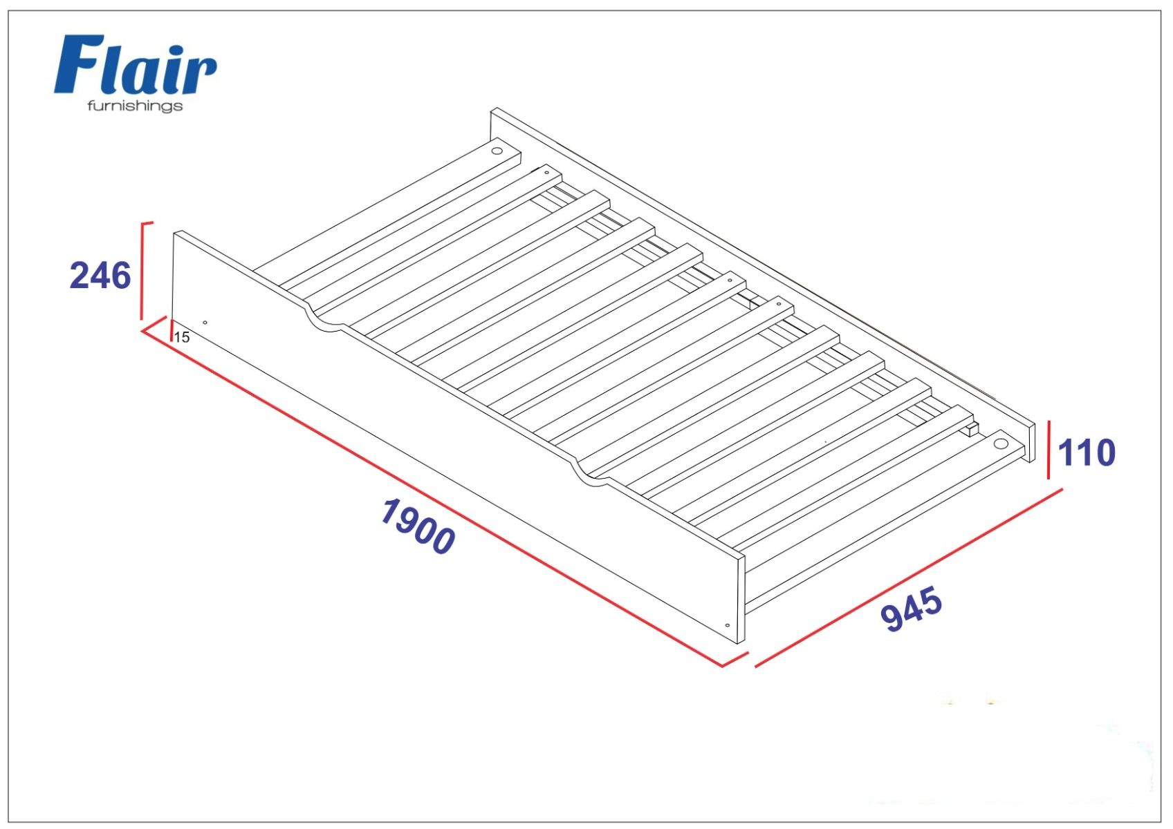 Flair Atlanta Detachable Bunk Bed White