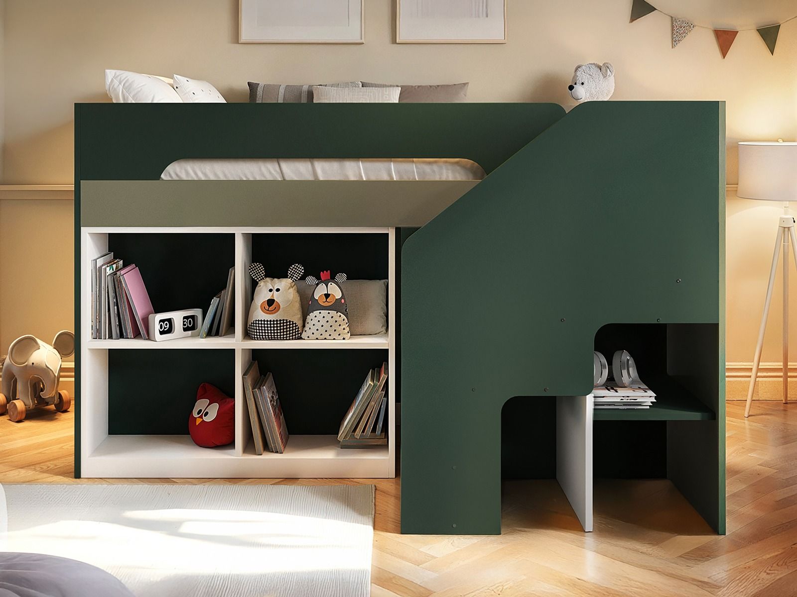 Flair Quinn Staircase Mid Sleeper Bed with Storage