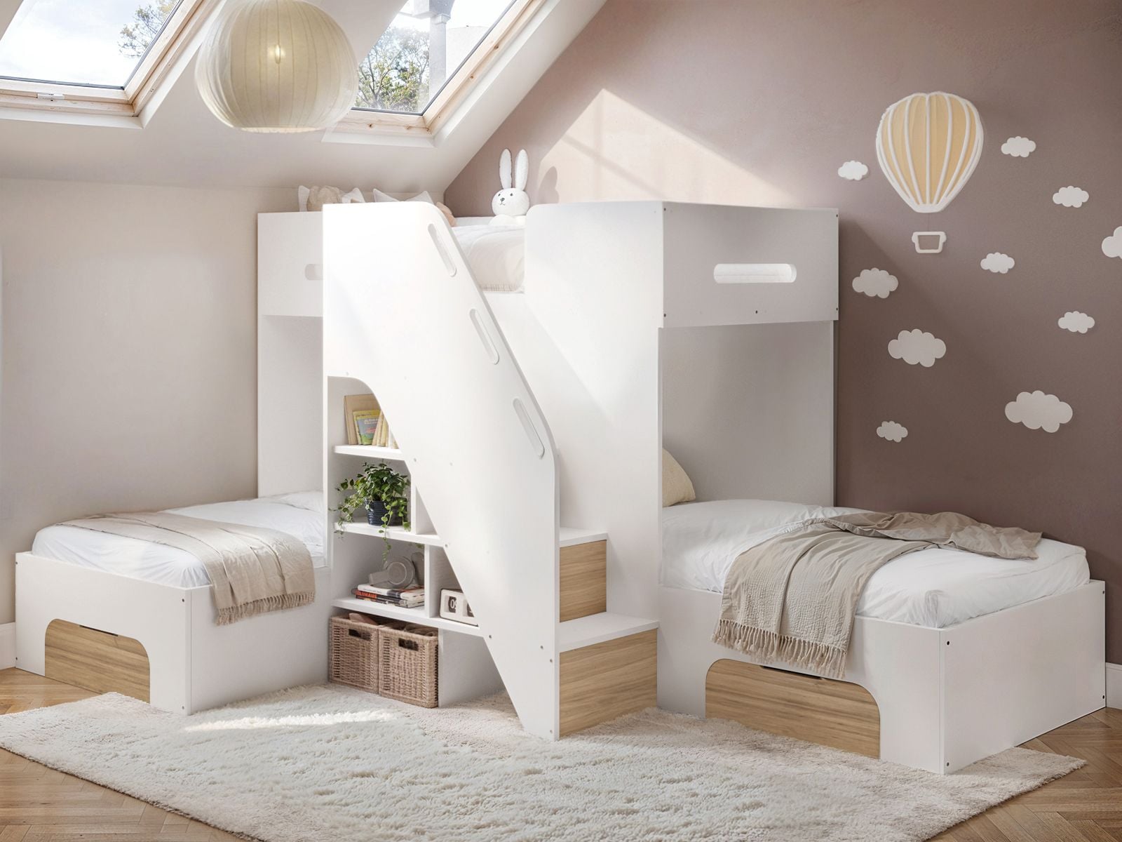 Flair Mason Staircase Triple Sleeper with Storage
