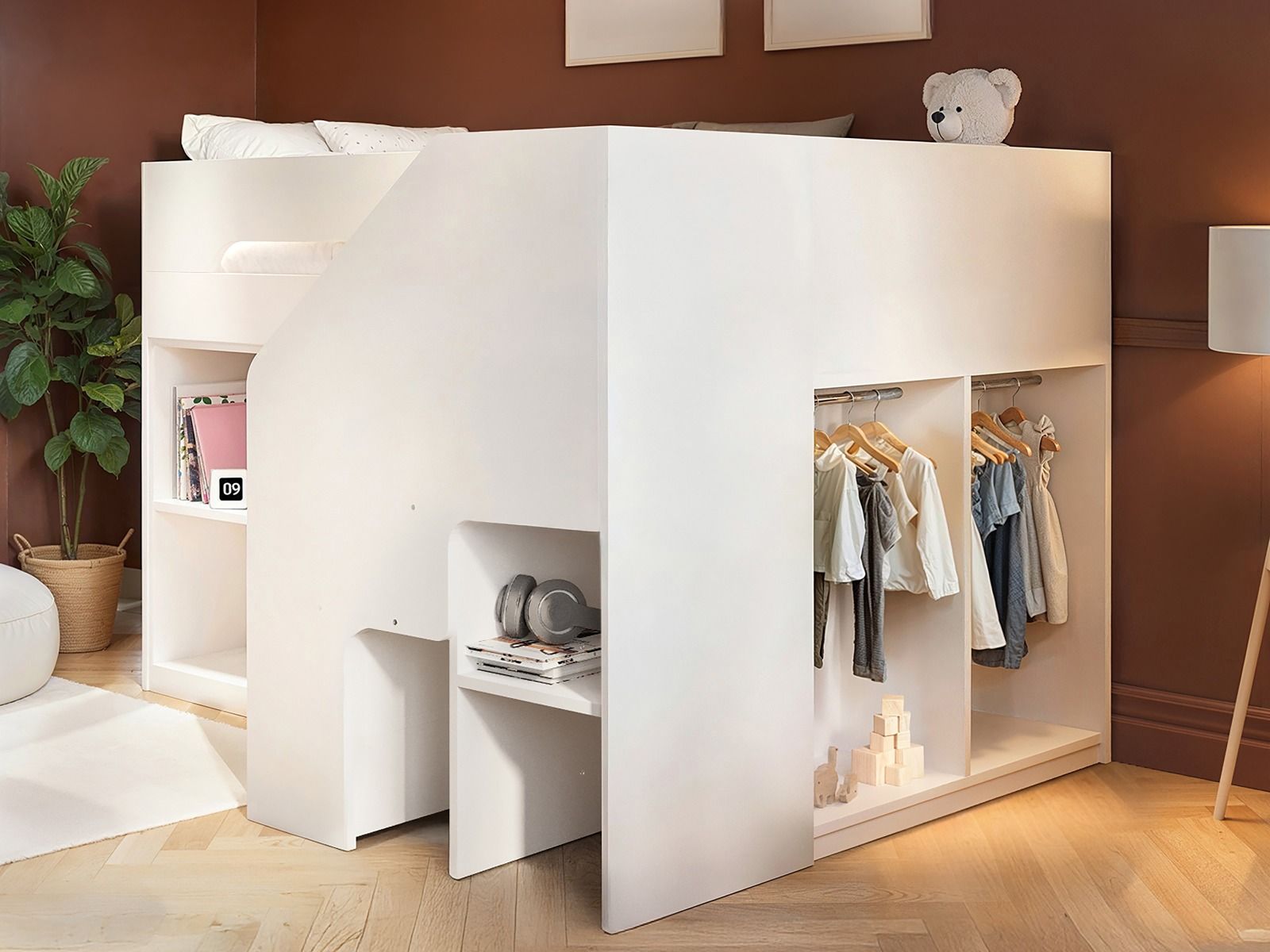 Flair Quinn Staircase Mid Sleeper Bed with Storage