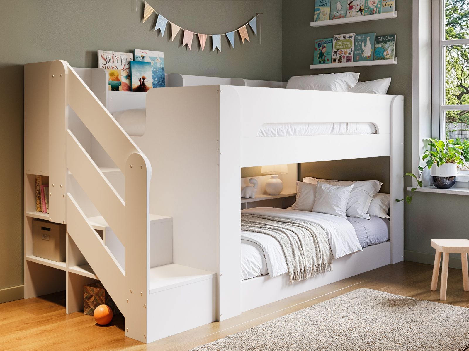 Flair Zeno Staircase Low Bunk with Storage