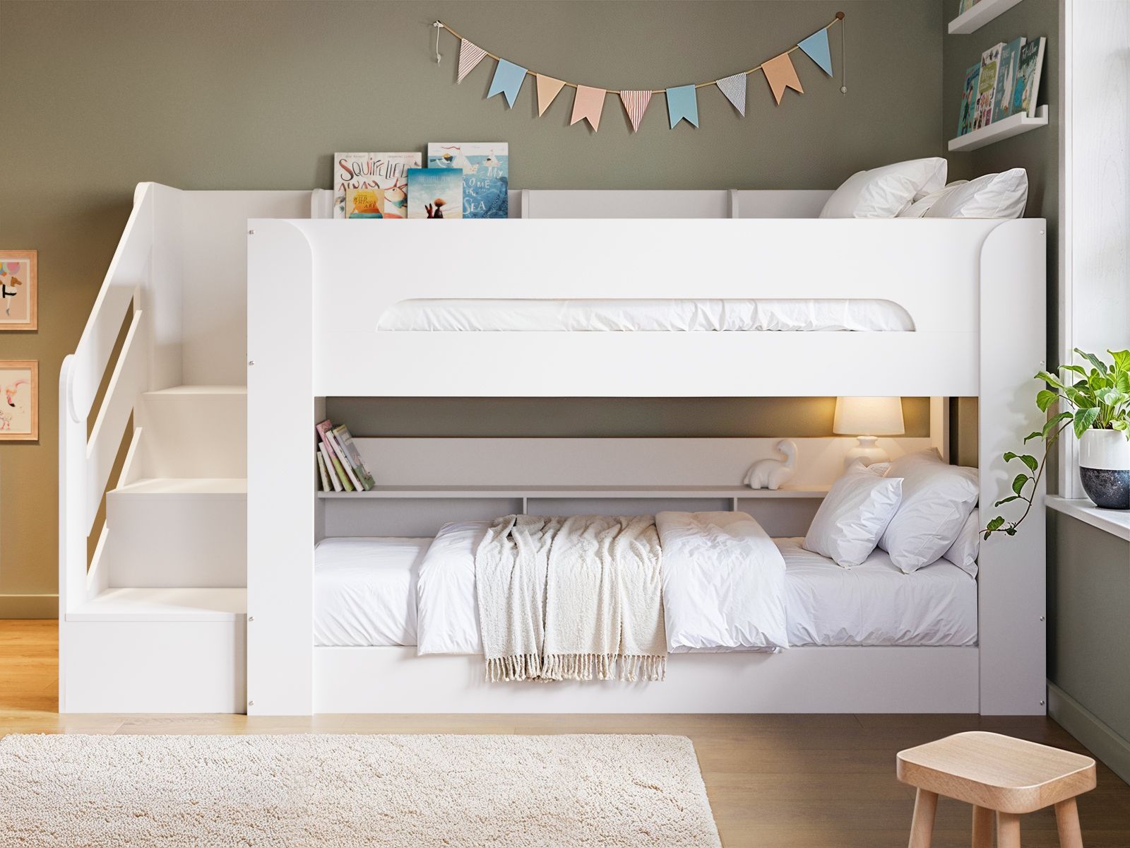 Flair Zeno Staircase Low Bunk with Storage