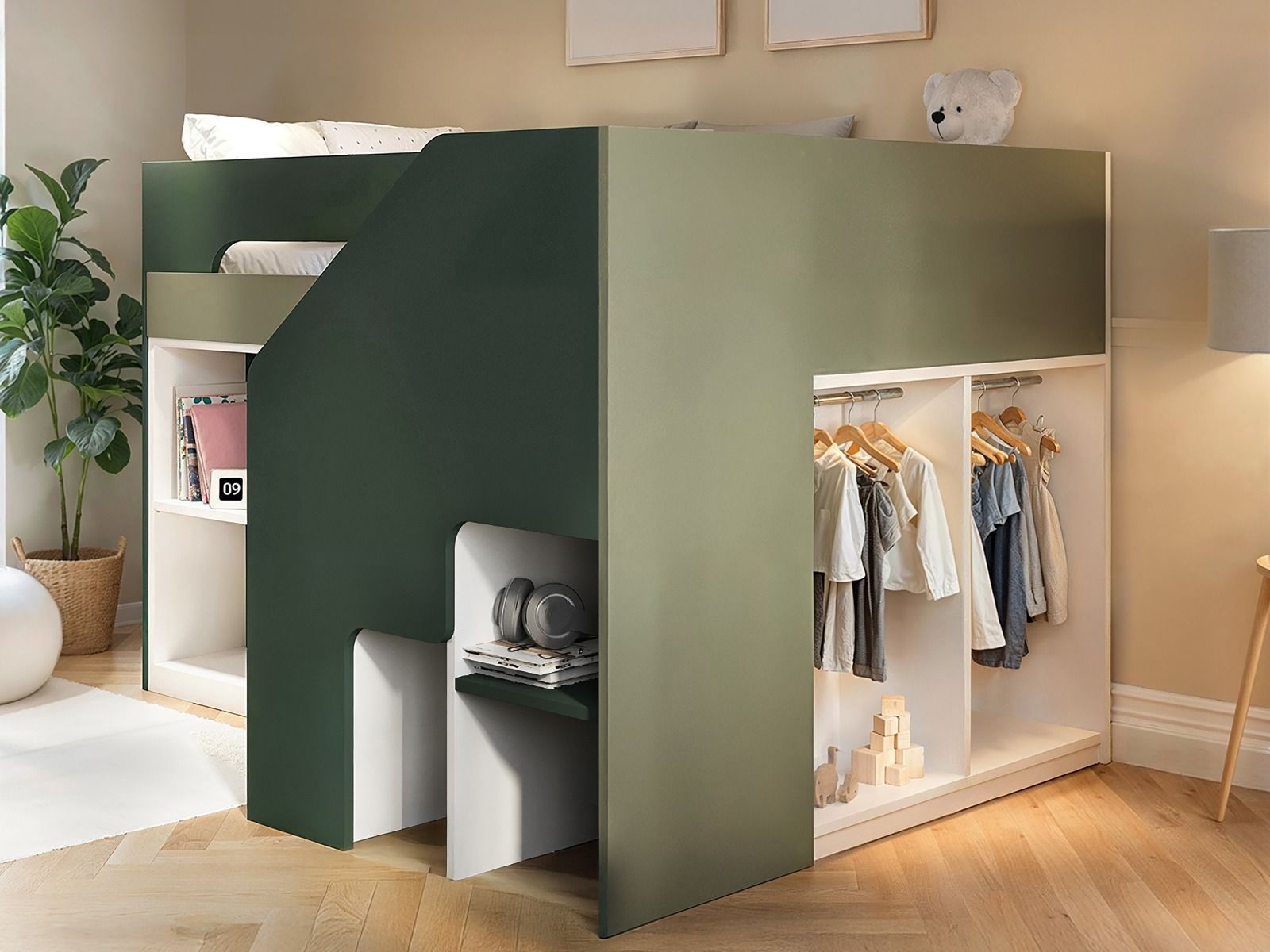 Flair Quinn Staircase Mid Sleeper Bed with Storage