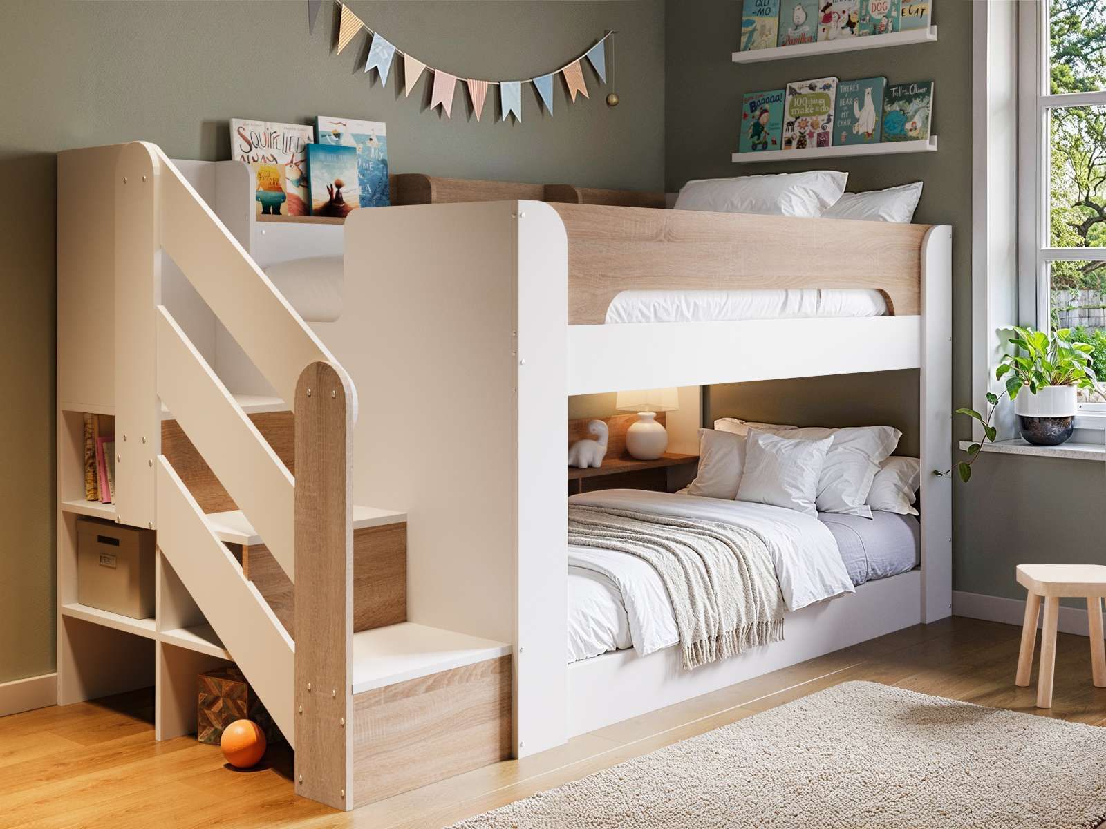 Flair Zeno Staircase Low Bunk with Storage