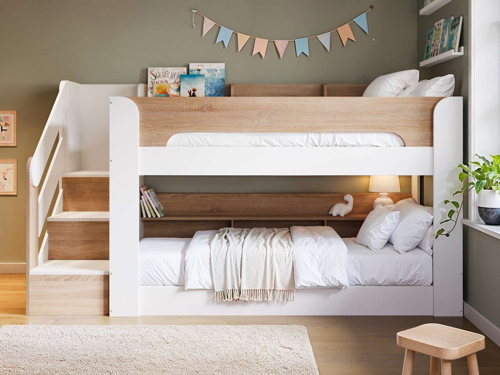 Flair Zeno Staircase Low Bunk with Storage