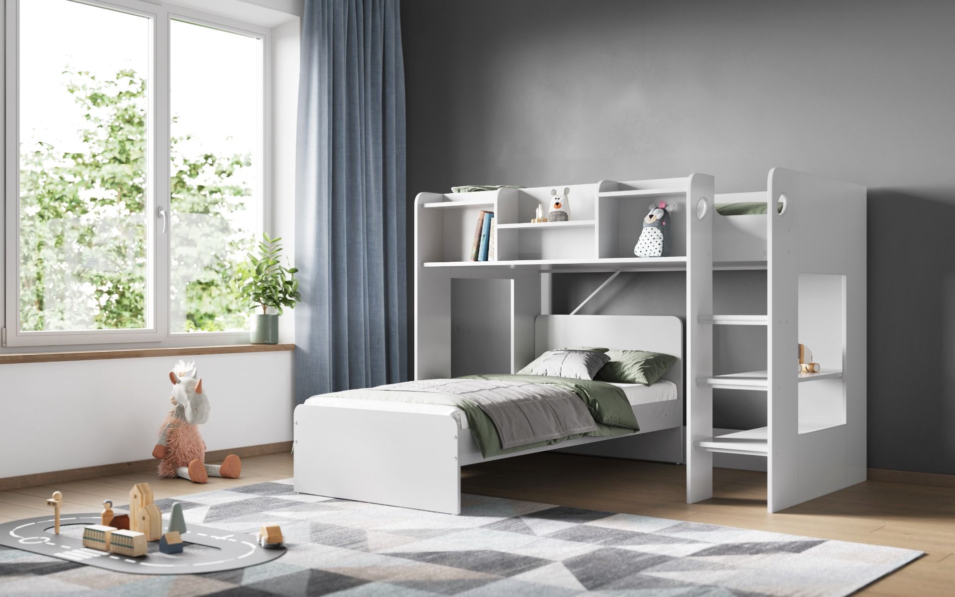 Flair Wizard Junior L Shaped Bunk Bed