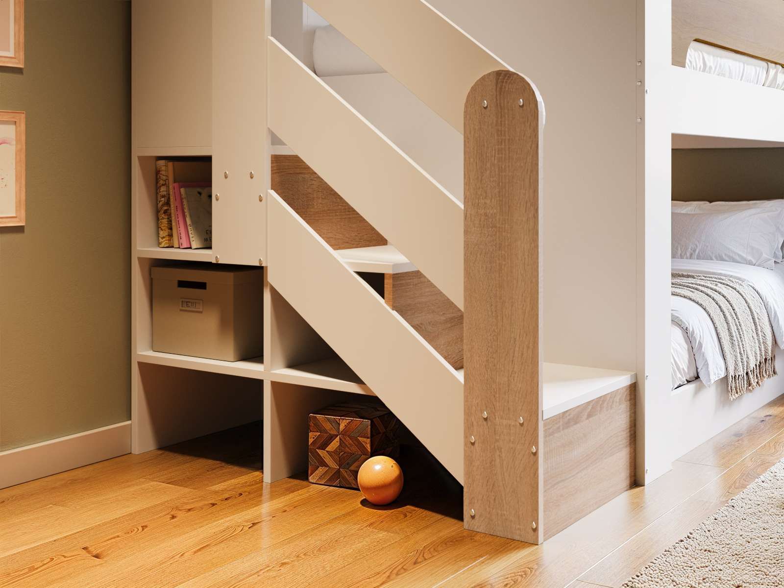 Flair Zeno Staircase Low Bunk with Storage