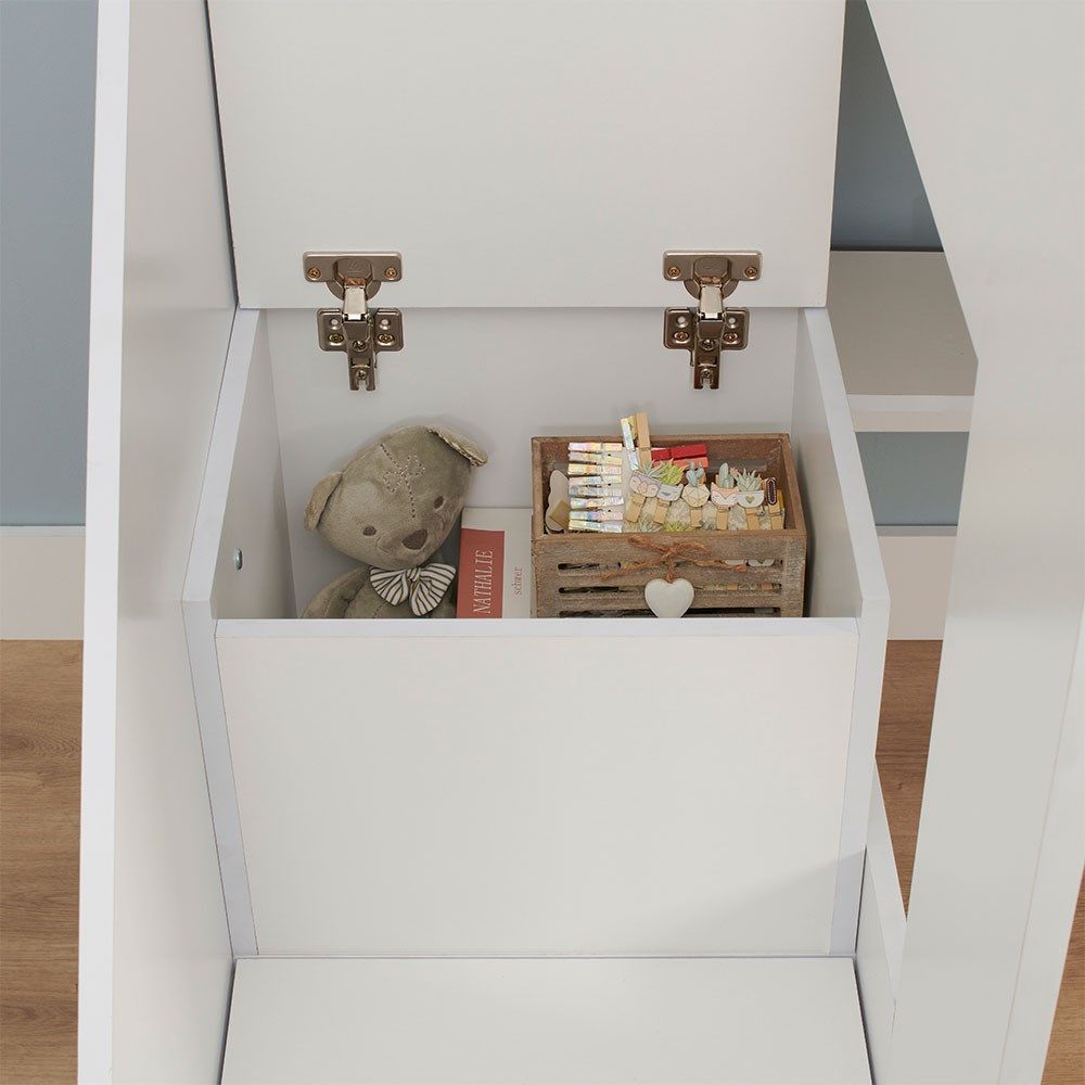 Flair Olivia Staircase Mid Sleeper with Storage White