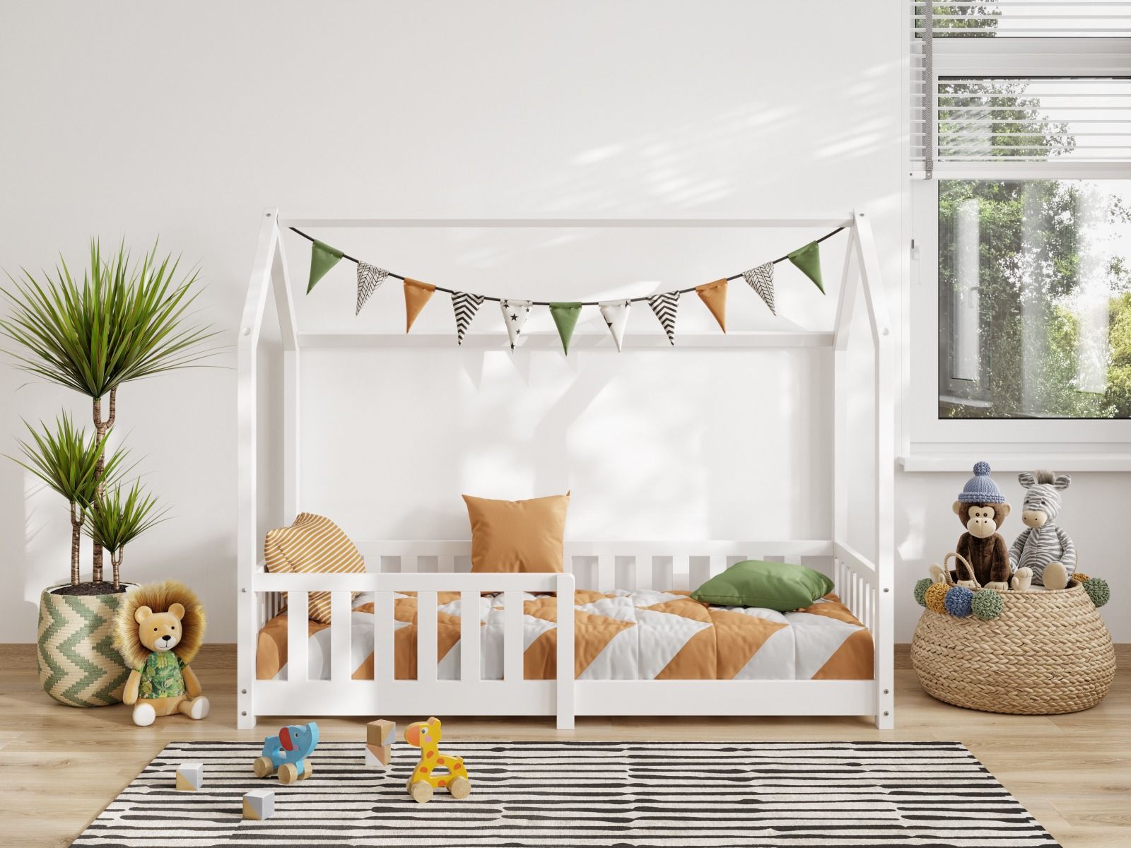 Flair Explorer Shorty Play House Floor Bed White Wooden