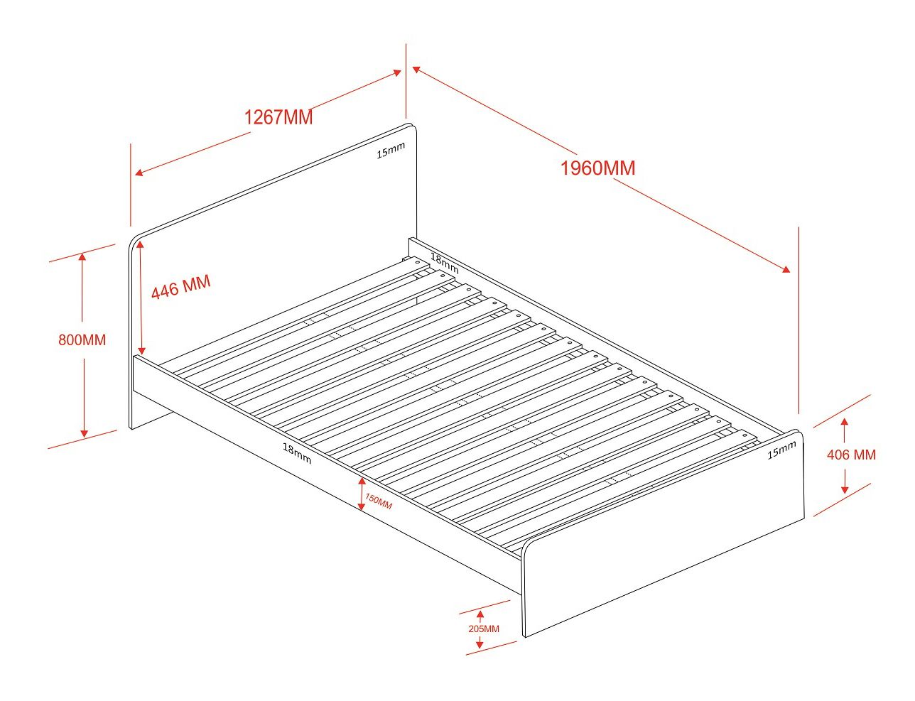 Flair Wizard Small Double Bed Frame